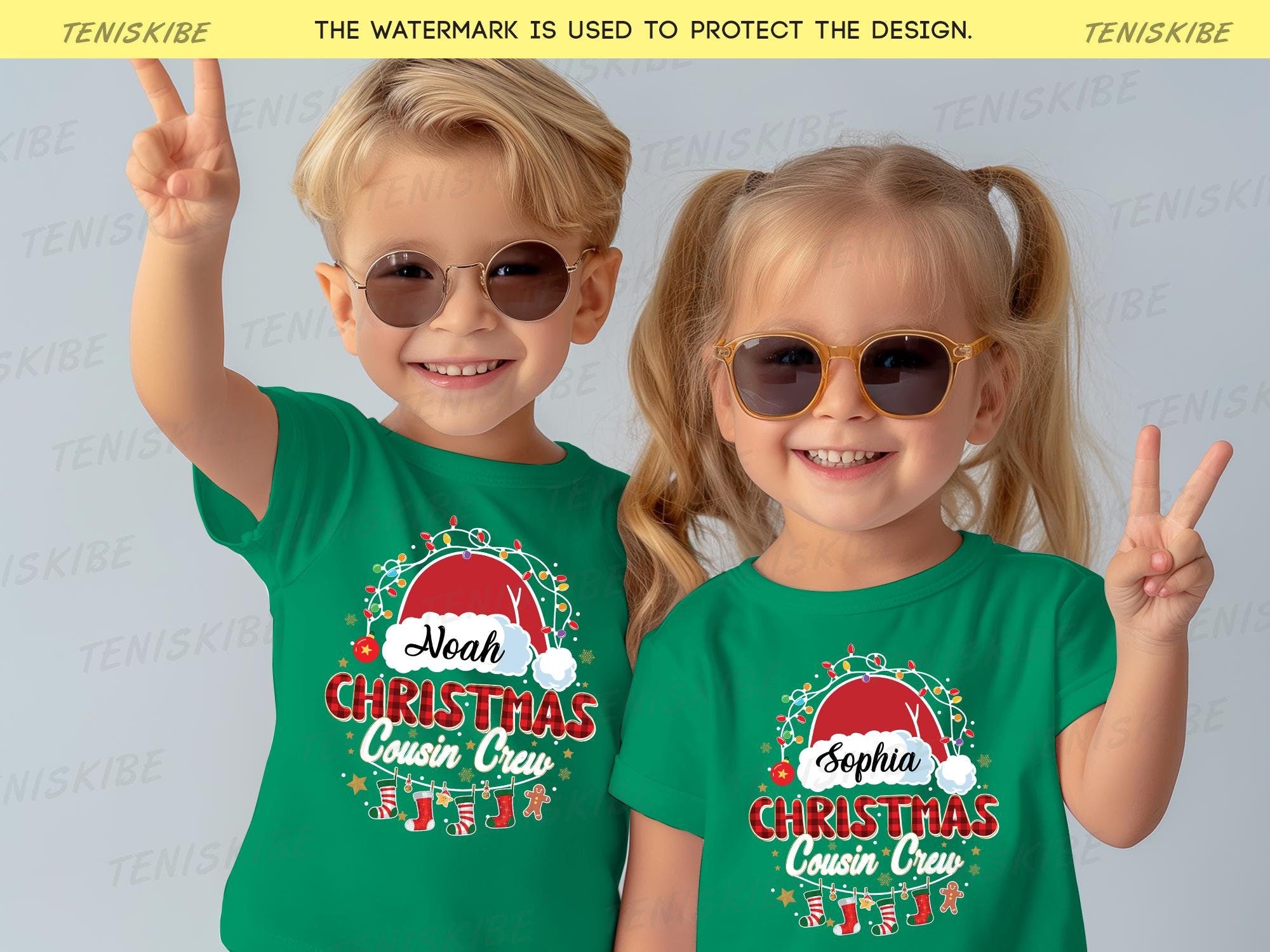 Personalized Cousin Crew Christmas T-shirts