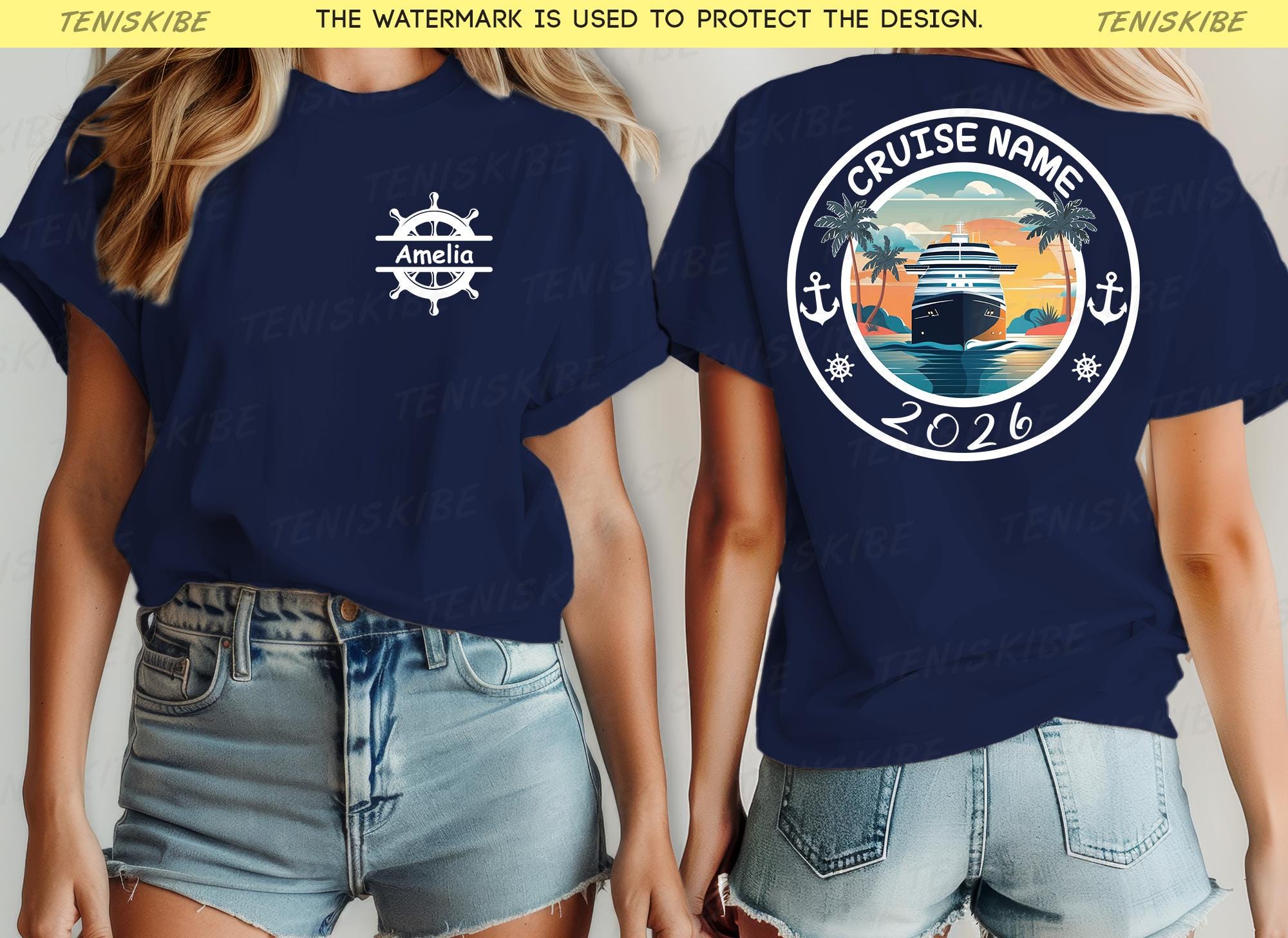 Cruise Crew With Name Family Shirts