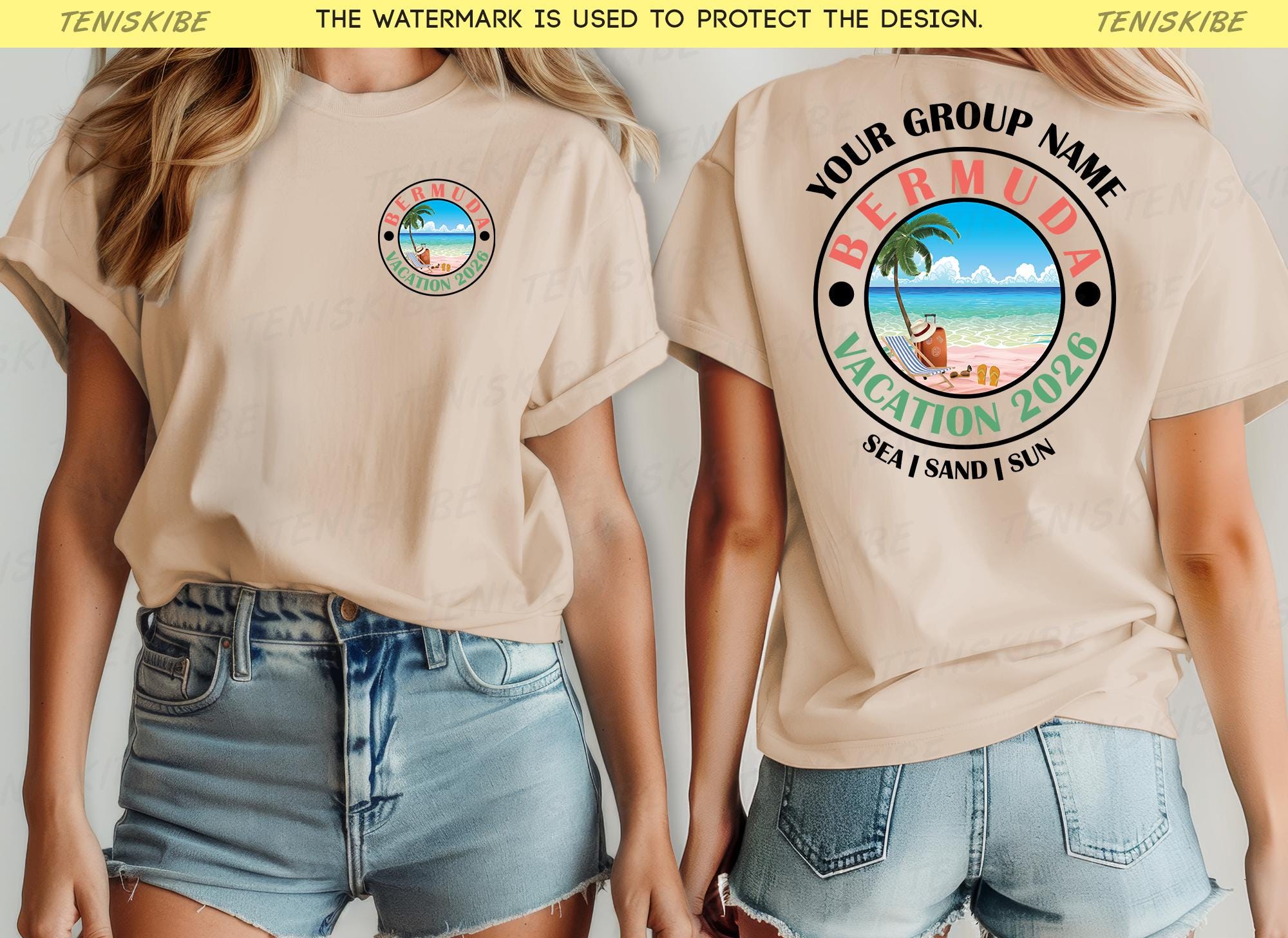 Custom Bermuda 2026 Family Vacation T-shirts