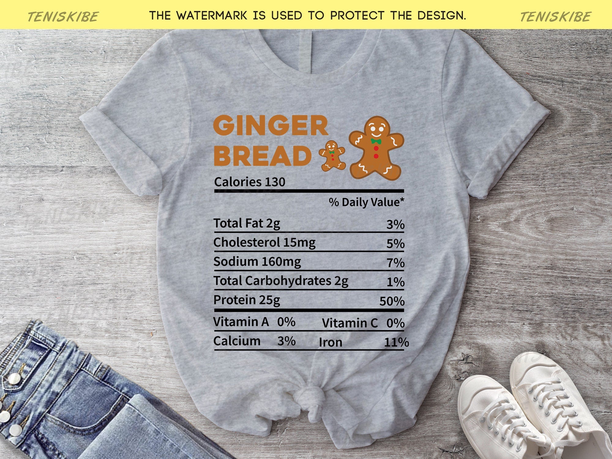 Nutrition Facts Funny Christmas T-shirt