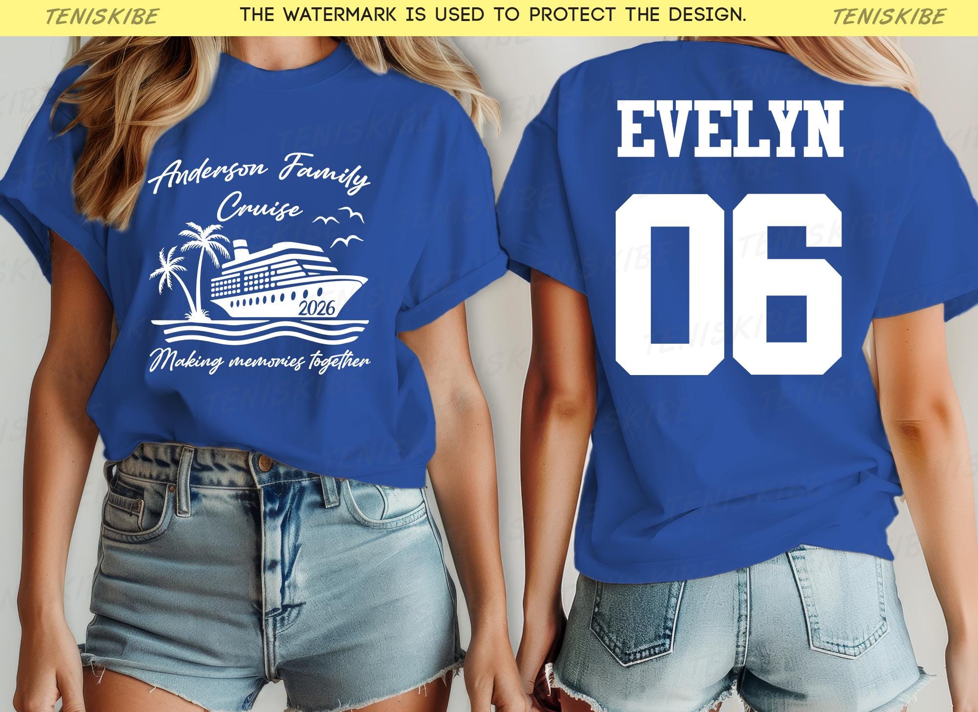 Custom Cruise Famiy Shirts, Front and Back Cruise T-shirt