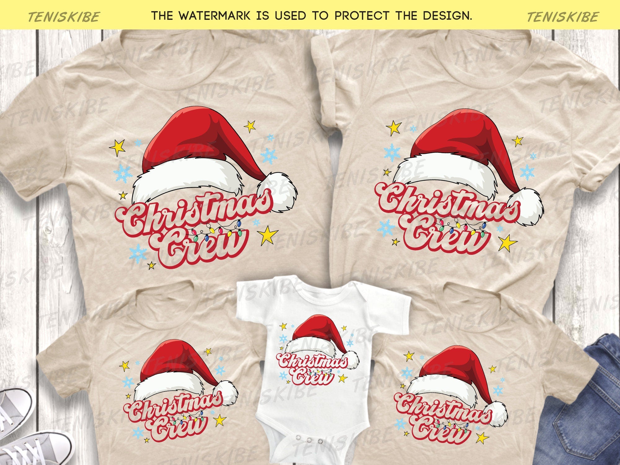 Christmas Crew Matching Family T-shirts