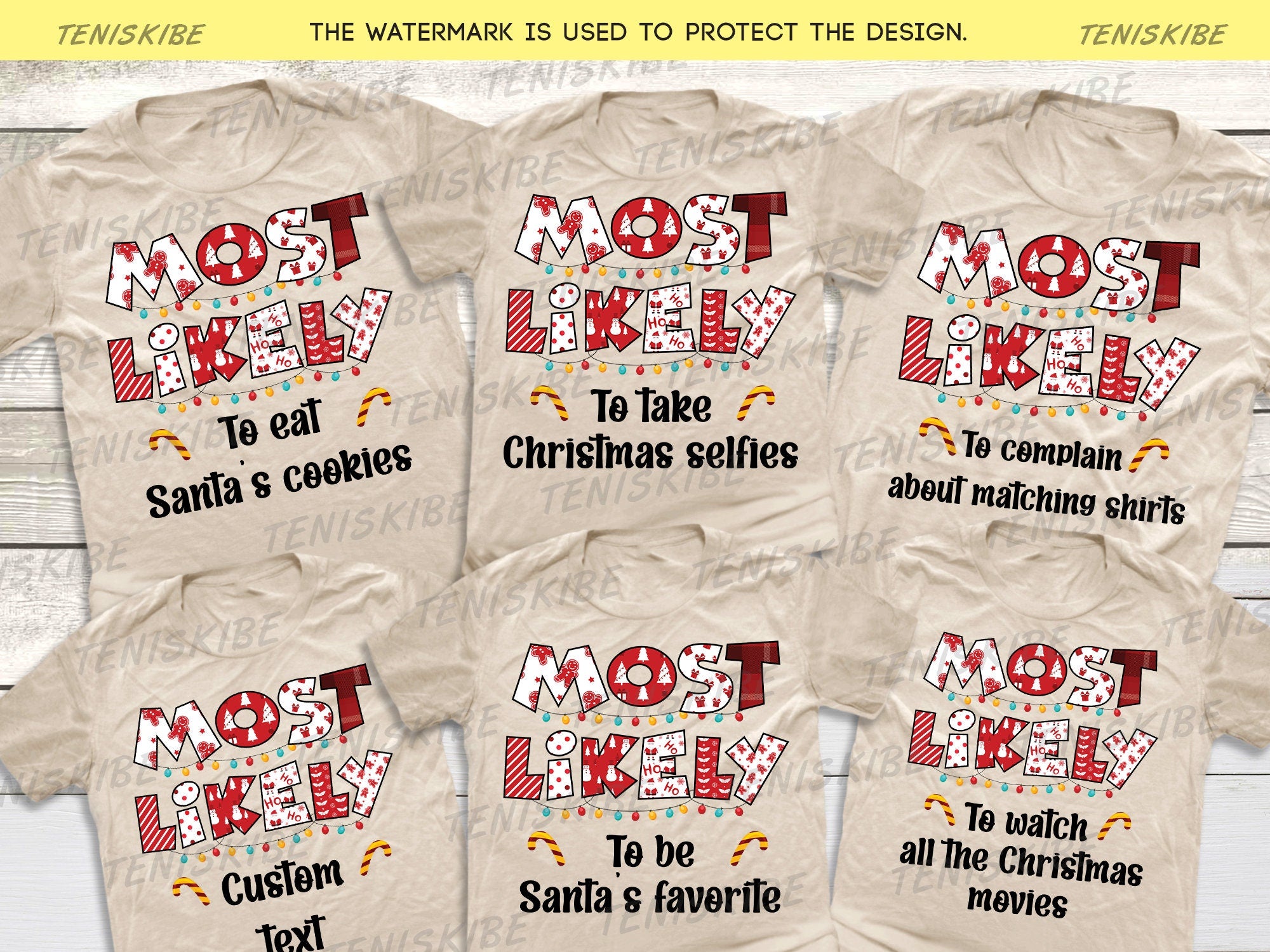 Most Likely To Christmas Family T-shirts