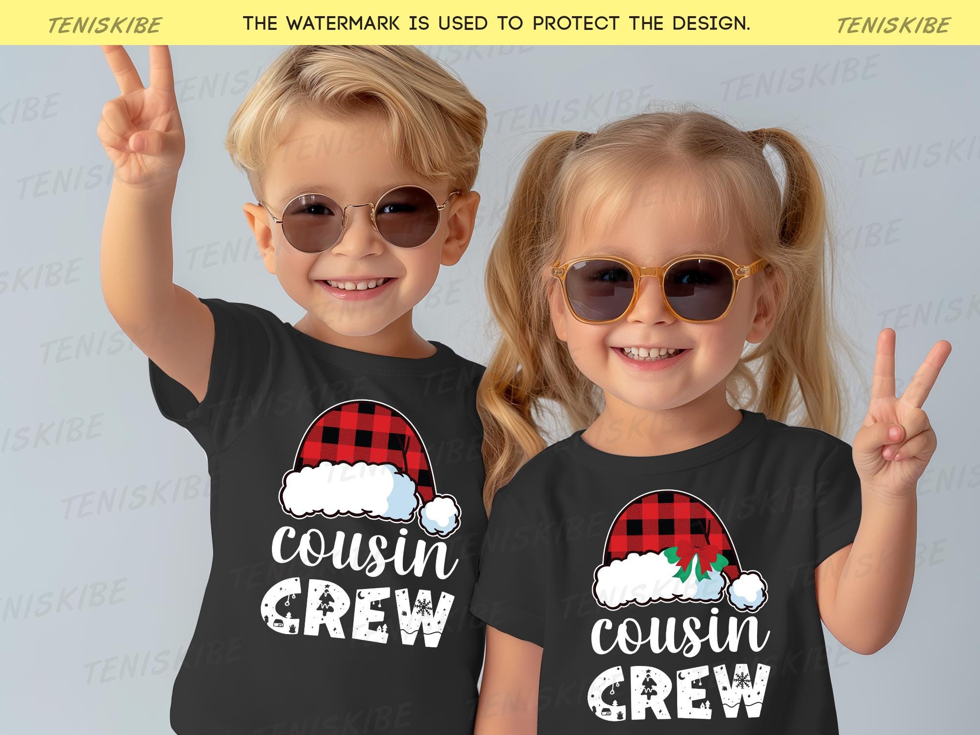 Christmas Hats Cousin Crew T-shirts