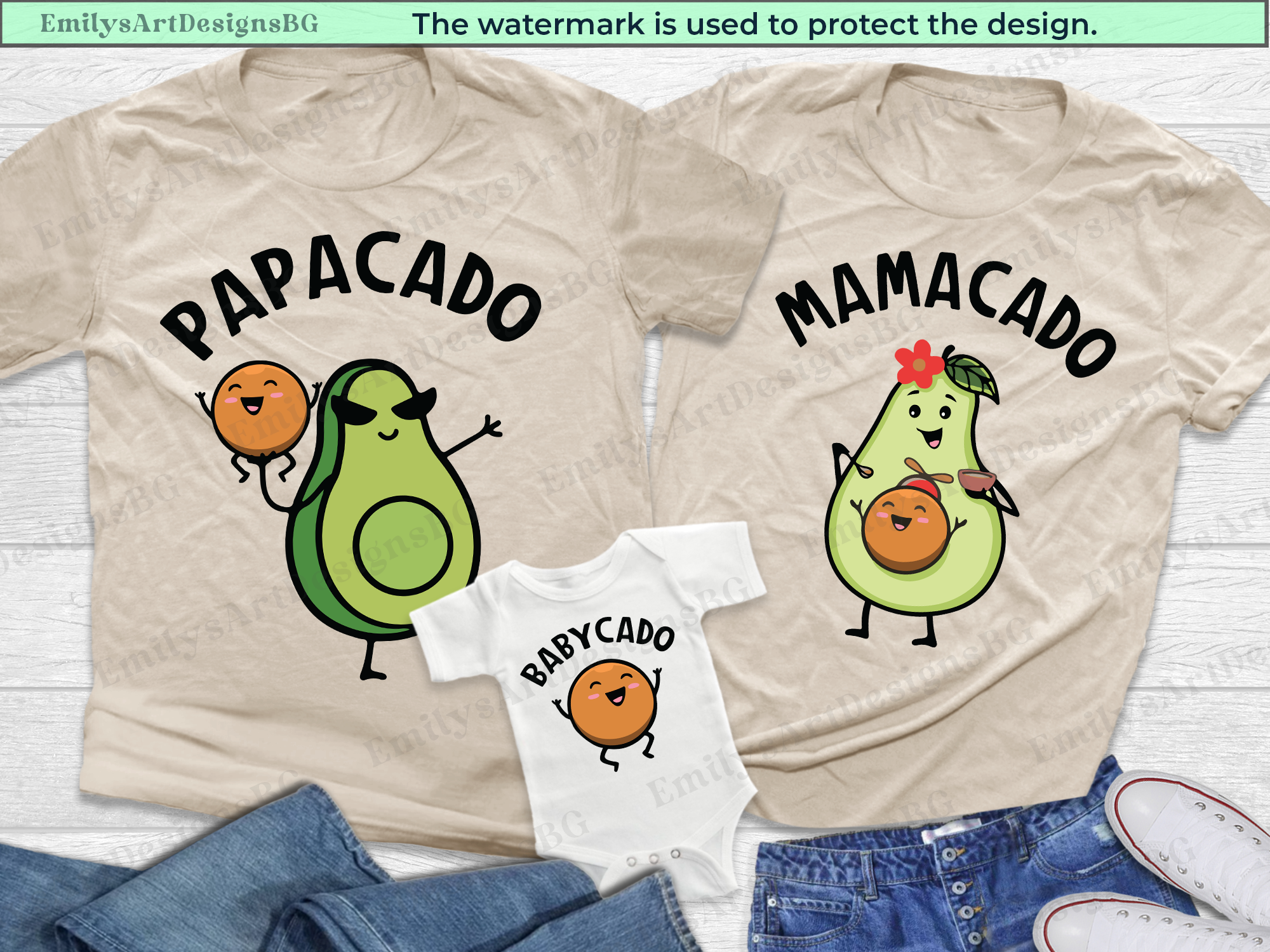 Avocado Family Matching Shirts