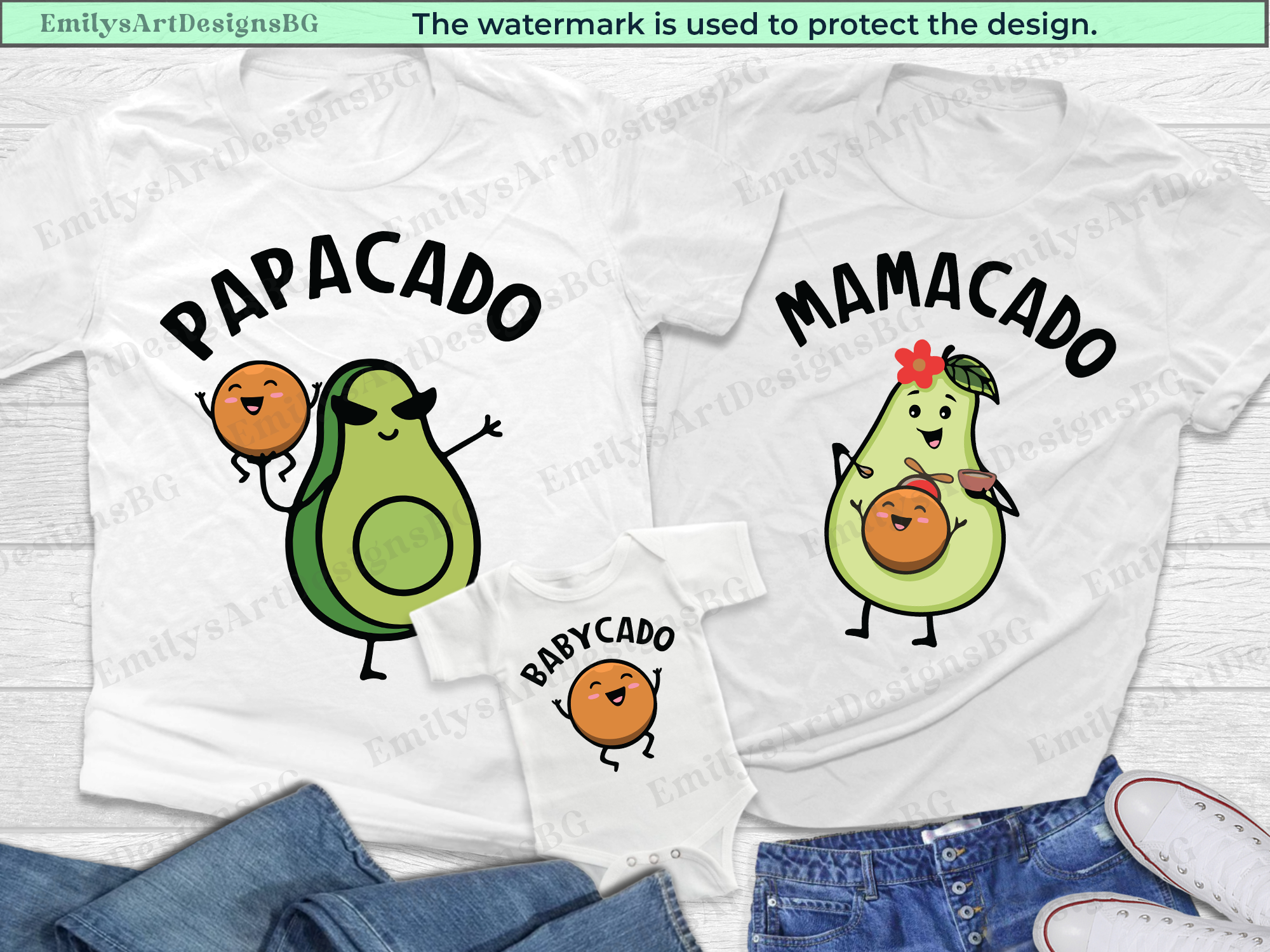 Avocado Family Matching Shirts