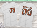 Custom Football Name and Number T-shirt