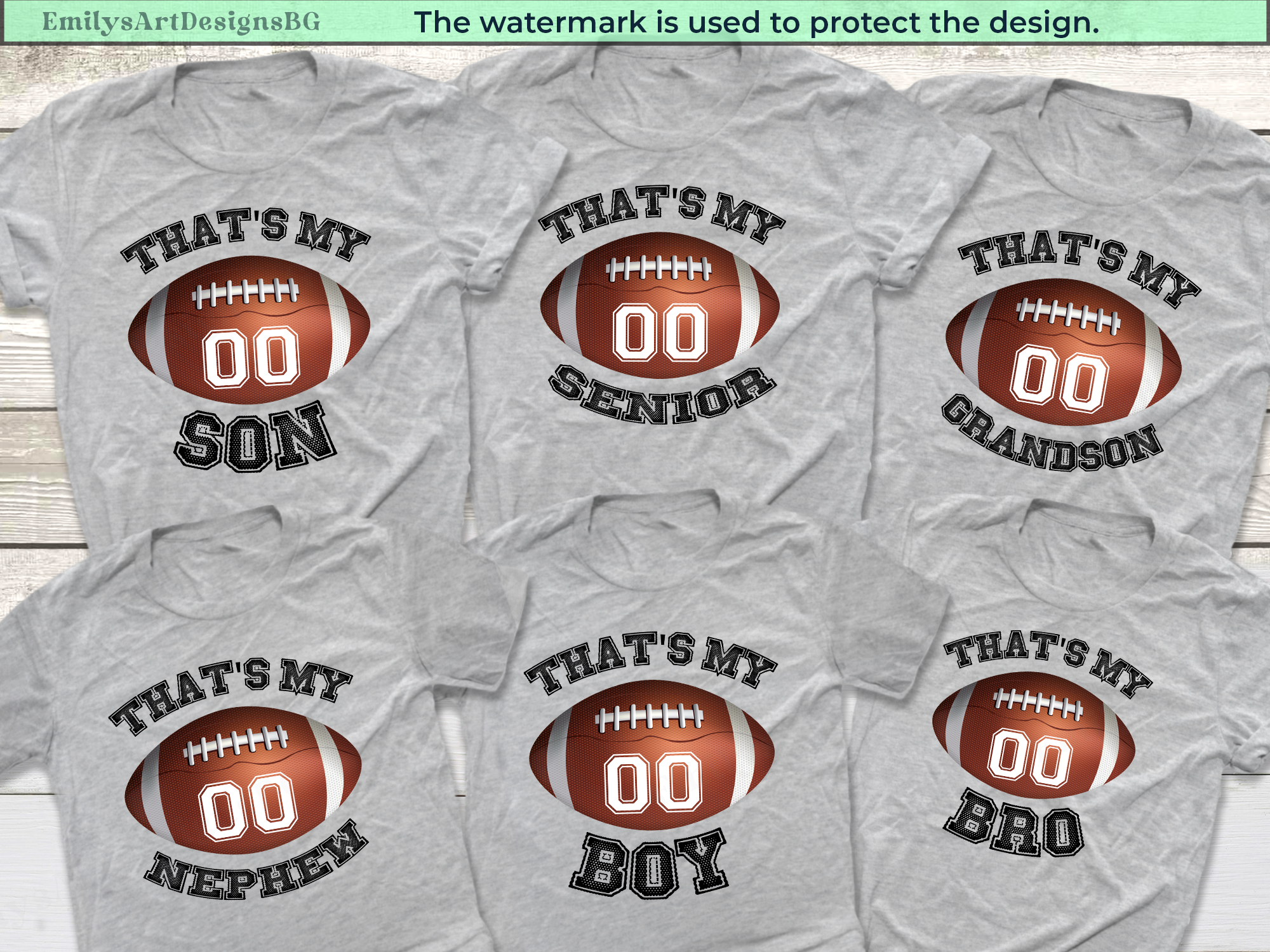 Personalized Football Family T-shirts
