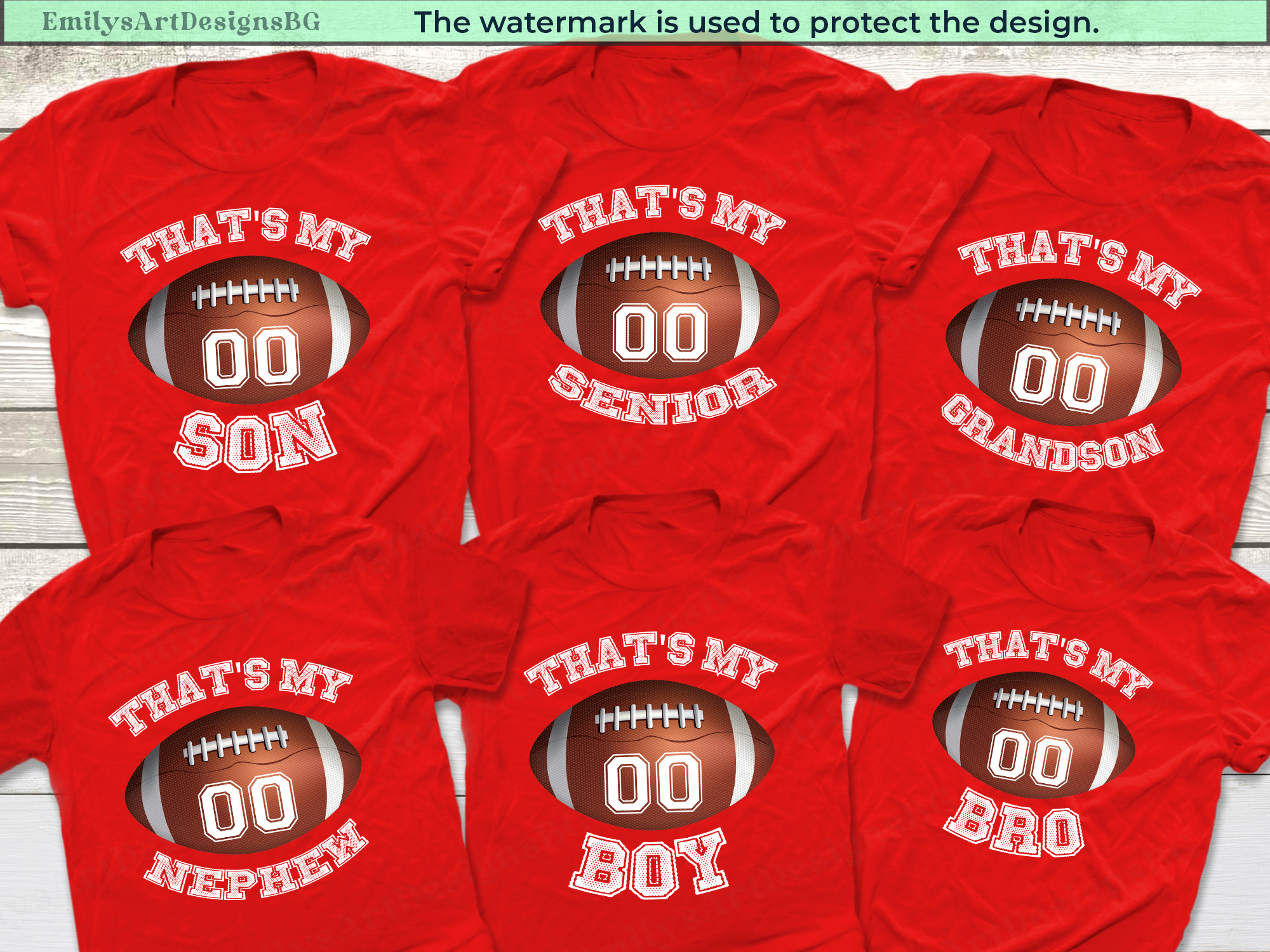 Personalized Football Family T-shirts