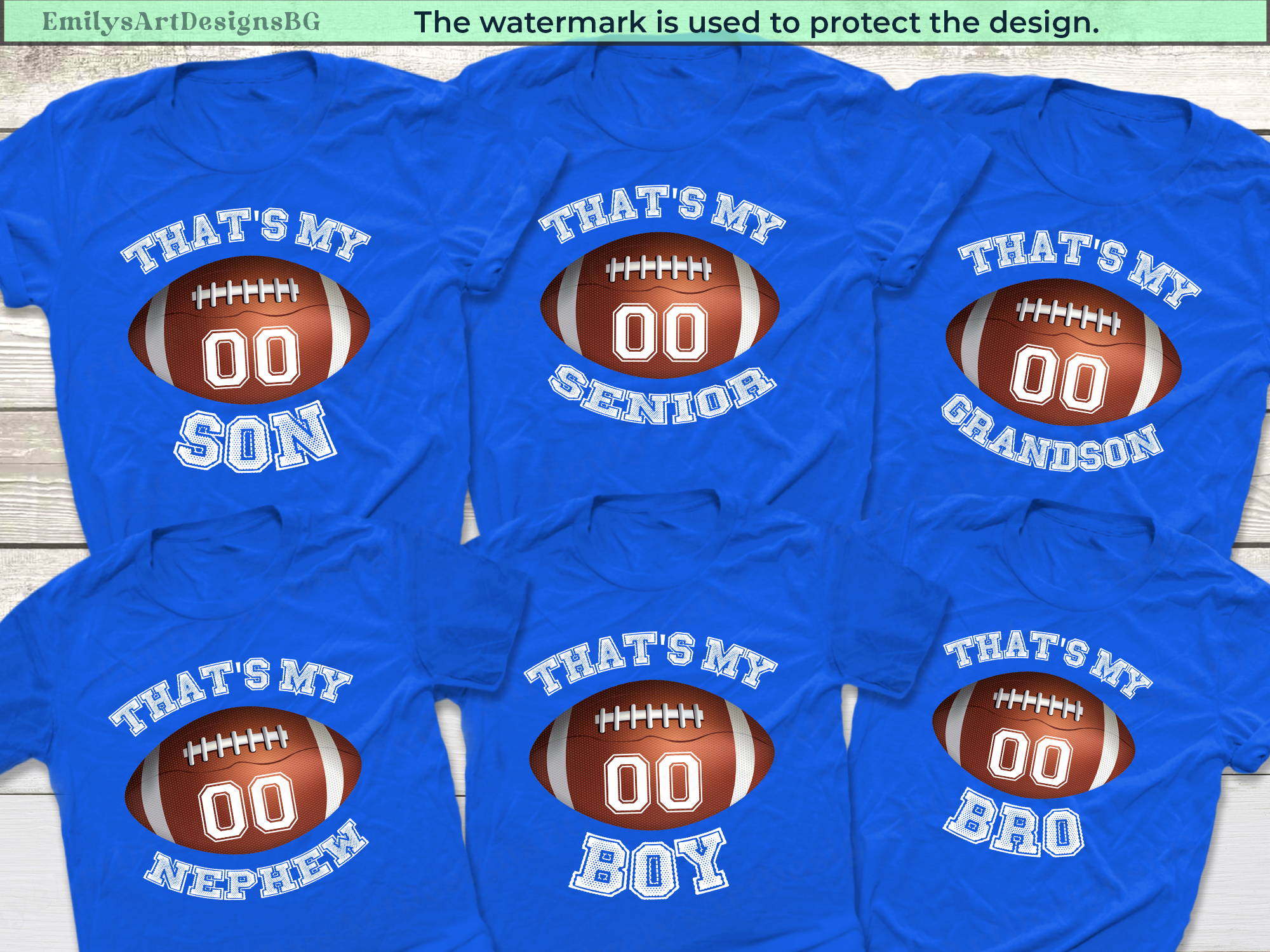 Personalized Football Family T-shirts