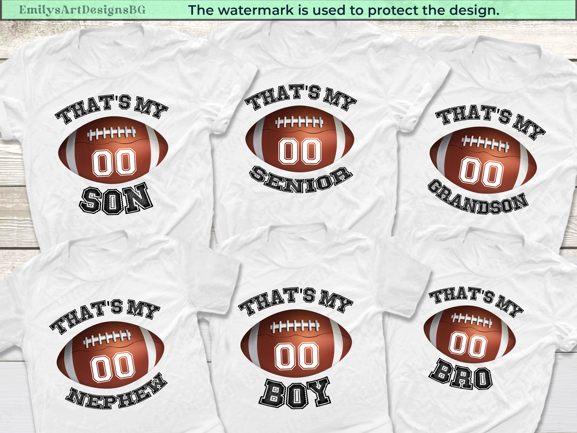 Personalized Football Family T-shirts