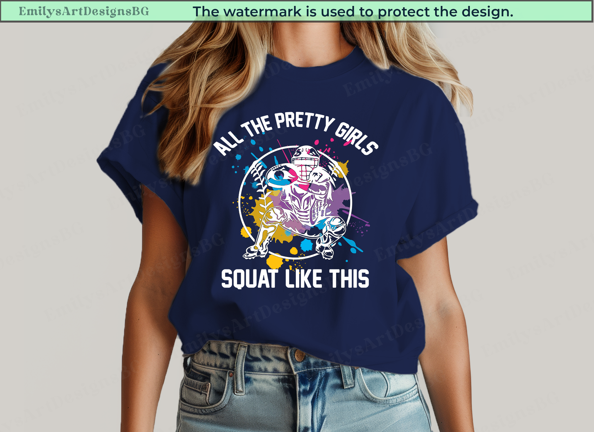 All The Pretty Girls Squat Like This - Softball T-shirt