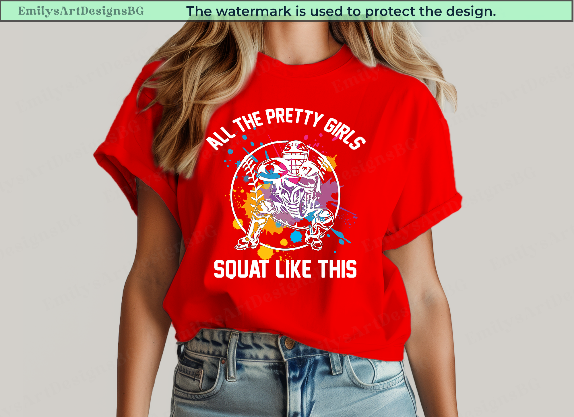 All The Pretty Girls Squat Like This - Softball T-shirt