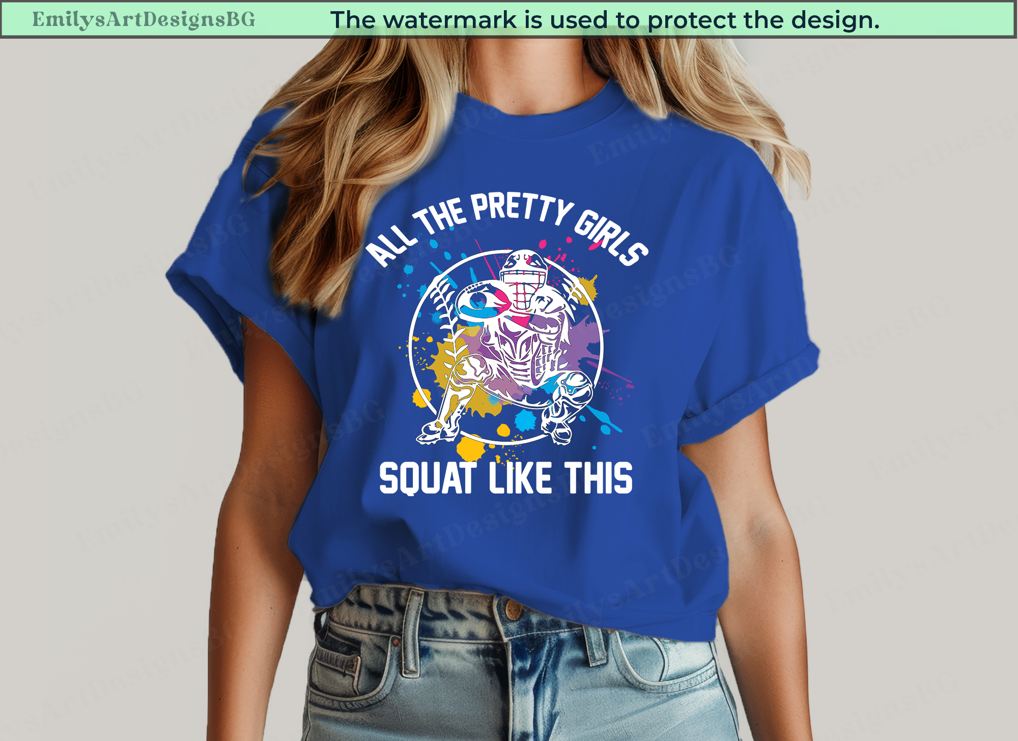 All The Pretty Girls Squat Like This - Softball T-shirt