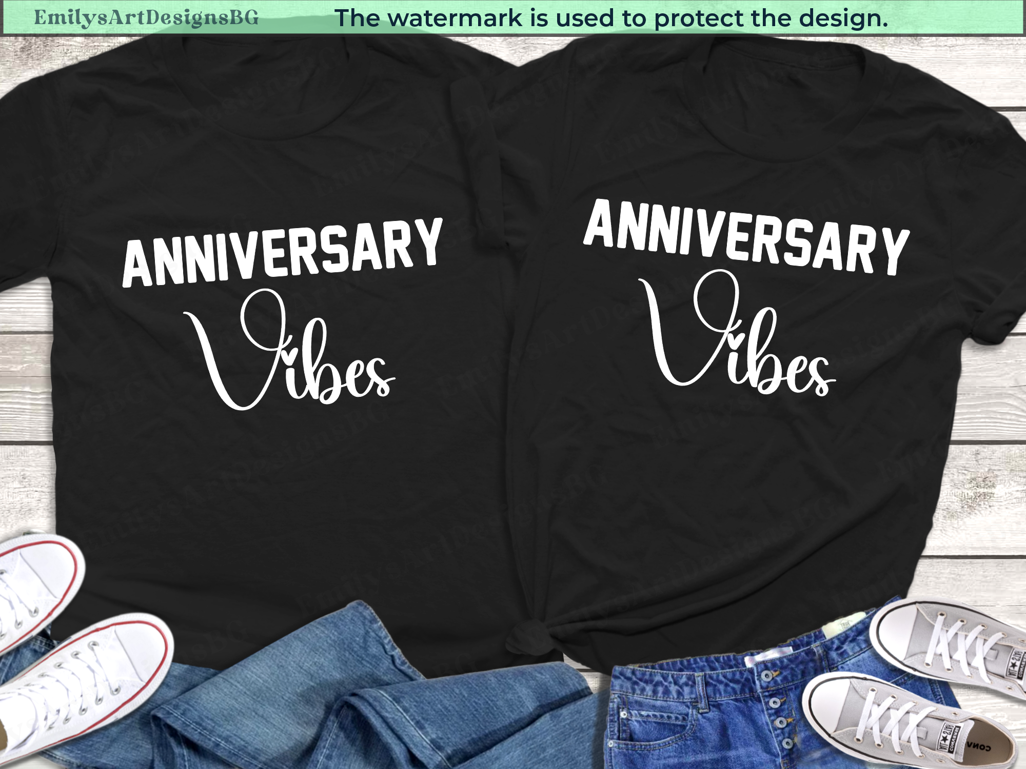 Anniversary Vibes Couple Shirts