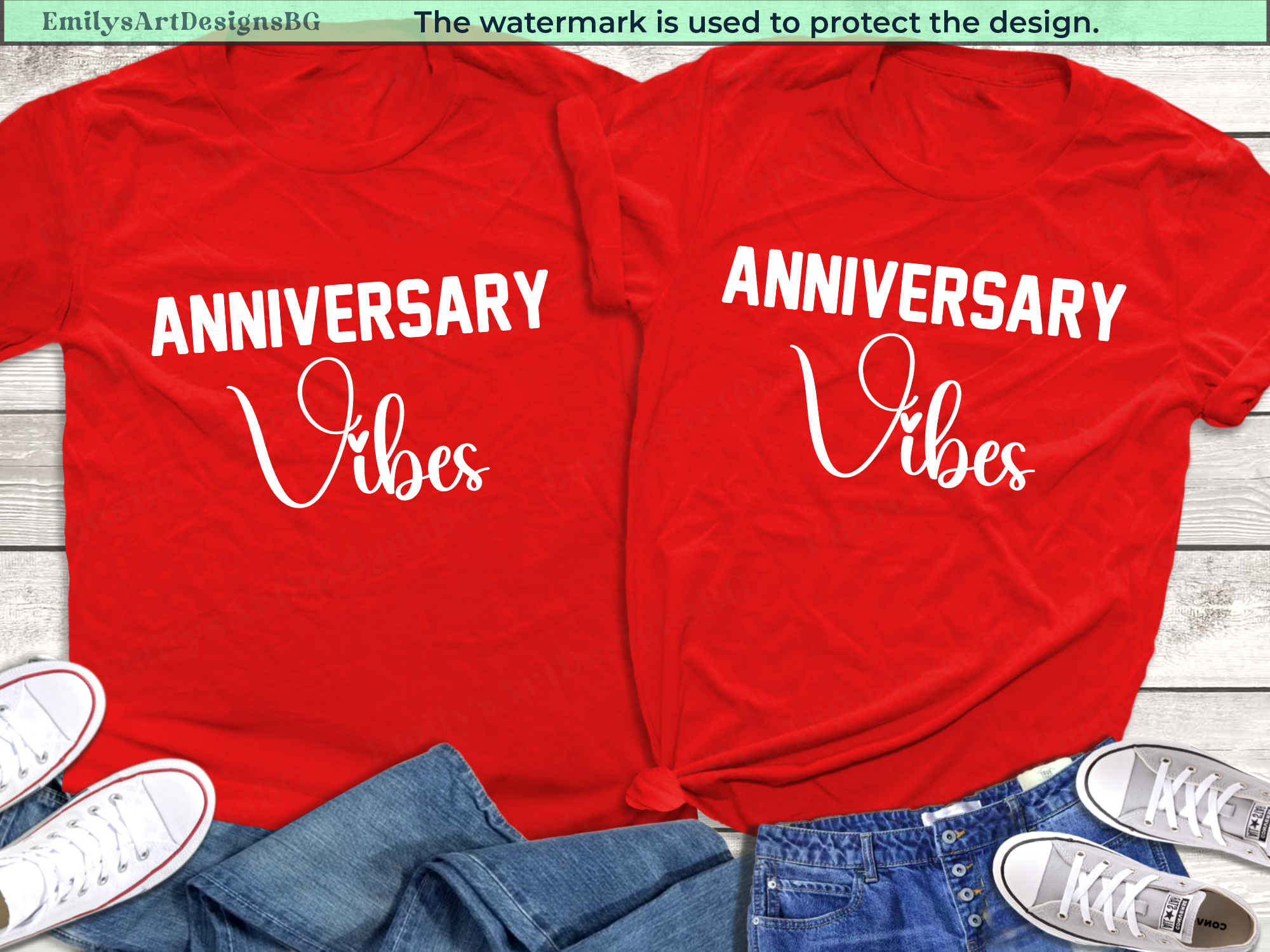 Anniversary Vibes Couple Shirts