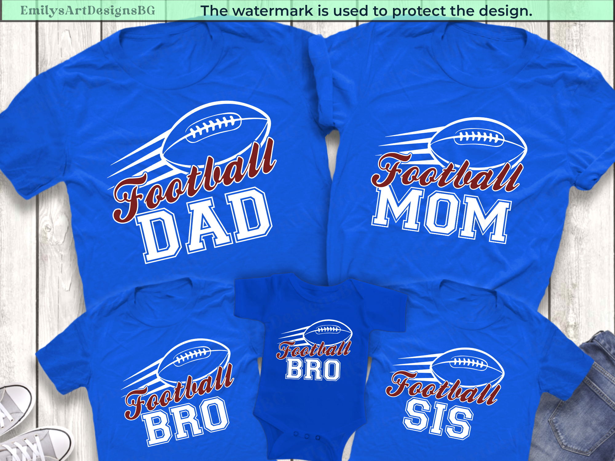Custom Football Family T-shirts