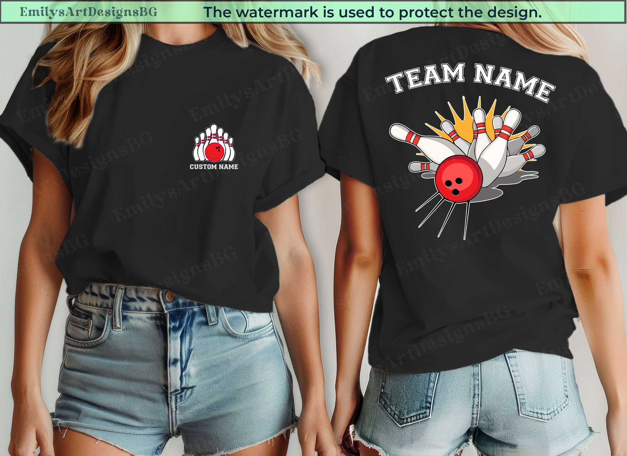 Custom Bowling Team T-shirt