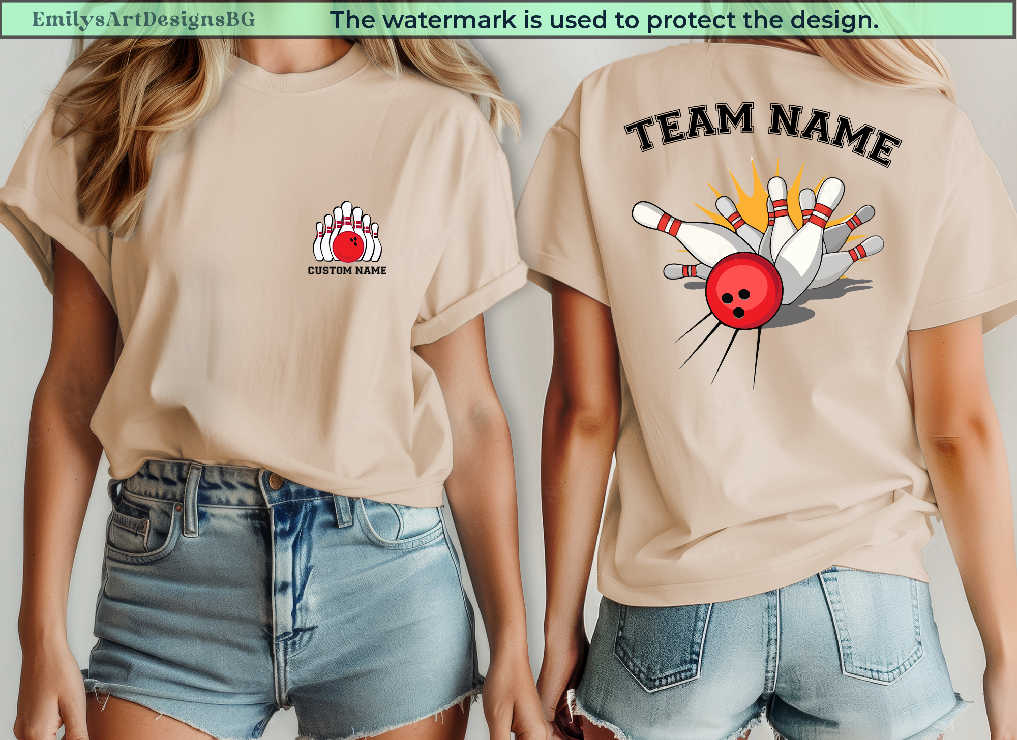 Custom Bowling Team T-shirt