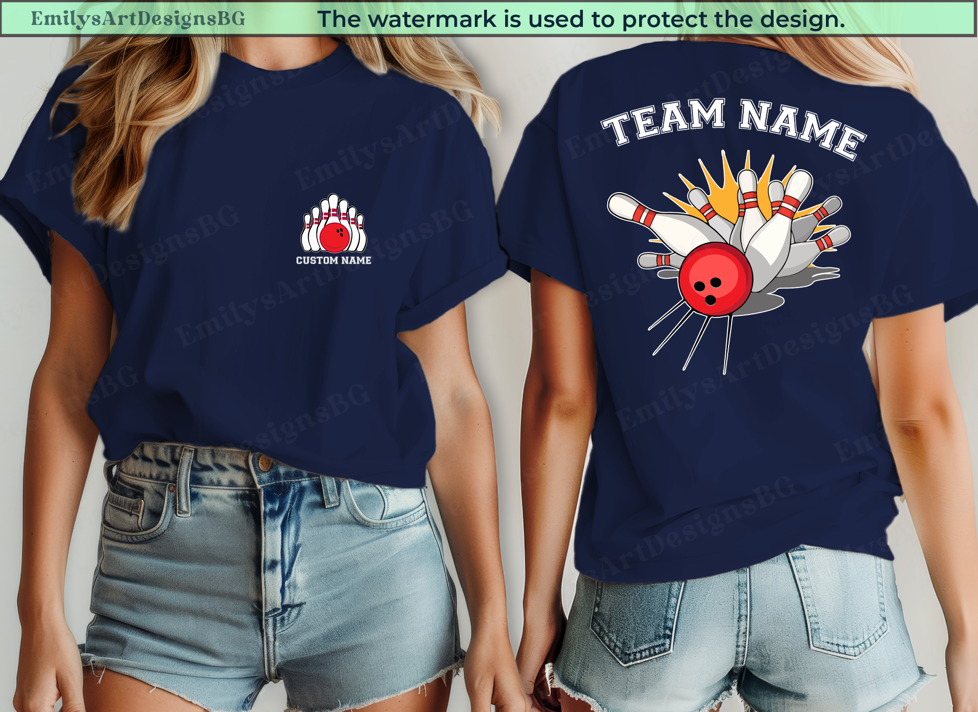 Custom Bowling Team T-shirt