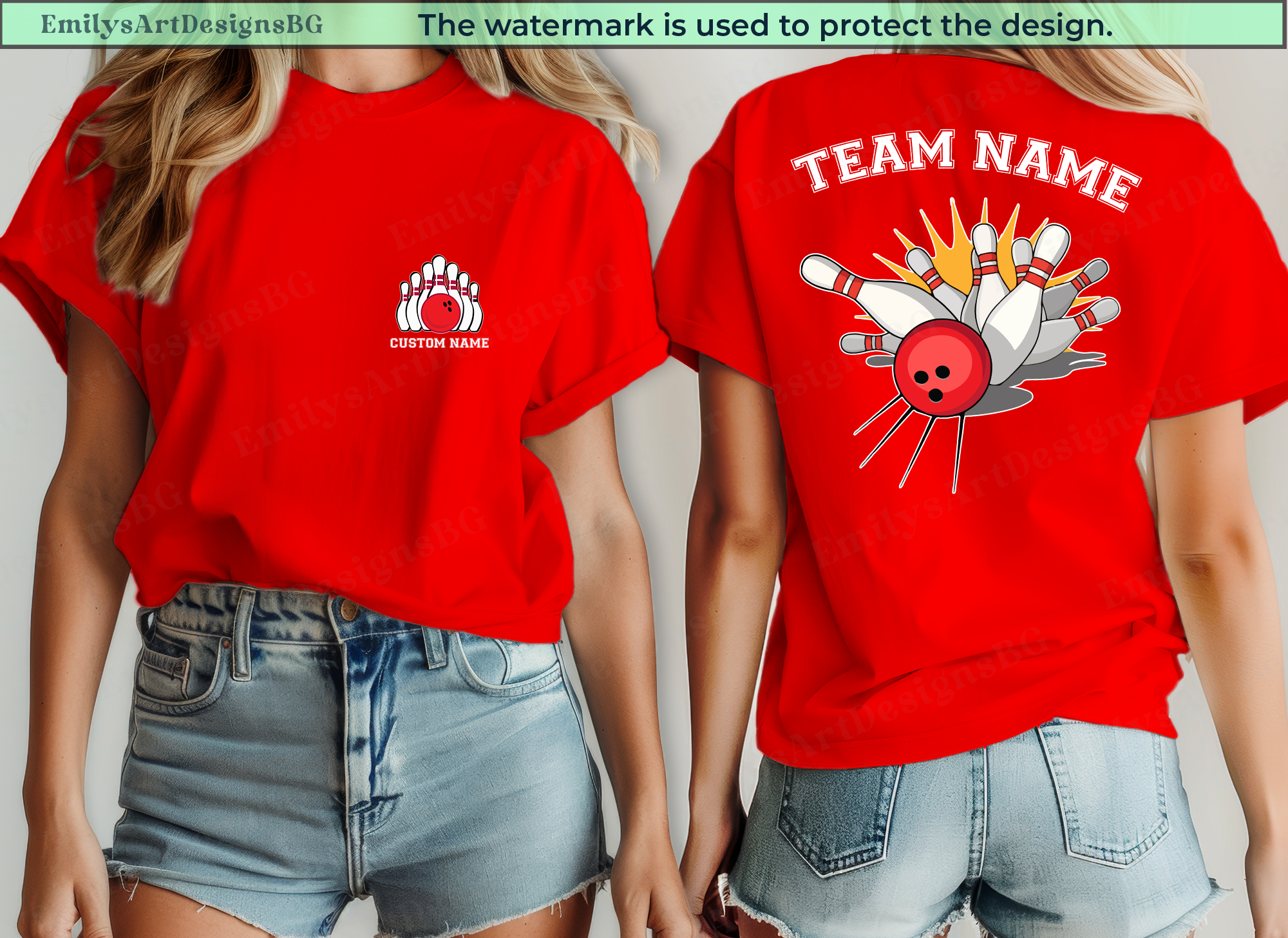 Custom Bowling Team T-shirt