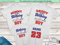 Custom Baseball Birthday Boy Shirts