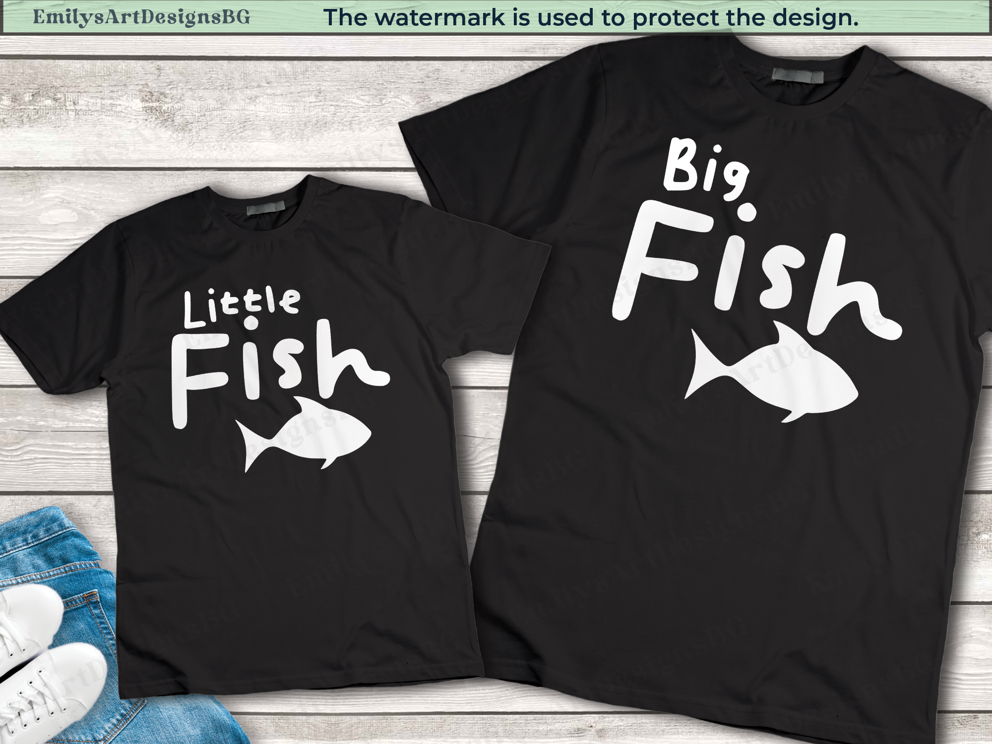 Big Fish Little FIsh - Father and Son Shirts