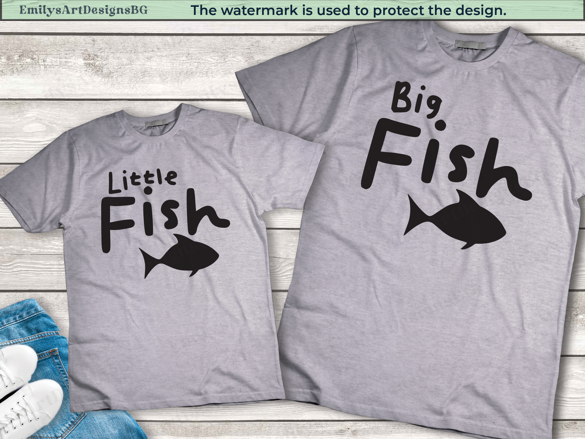Big Fish Little FIsh - Father and Son Shirts