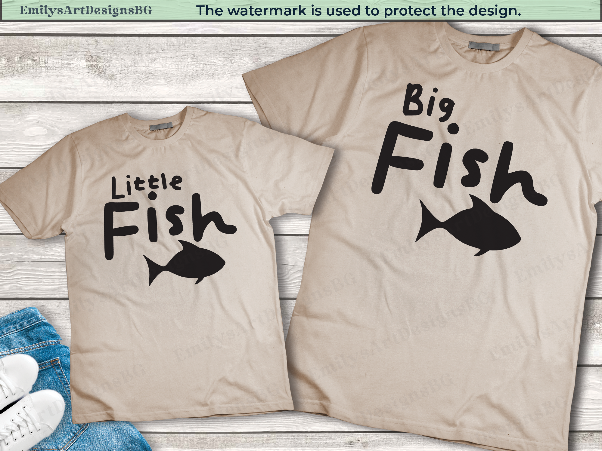 Big Fish Little FIsh - Father and Son Shirts