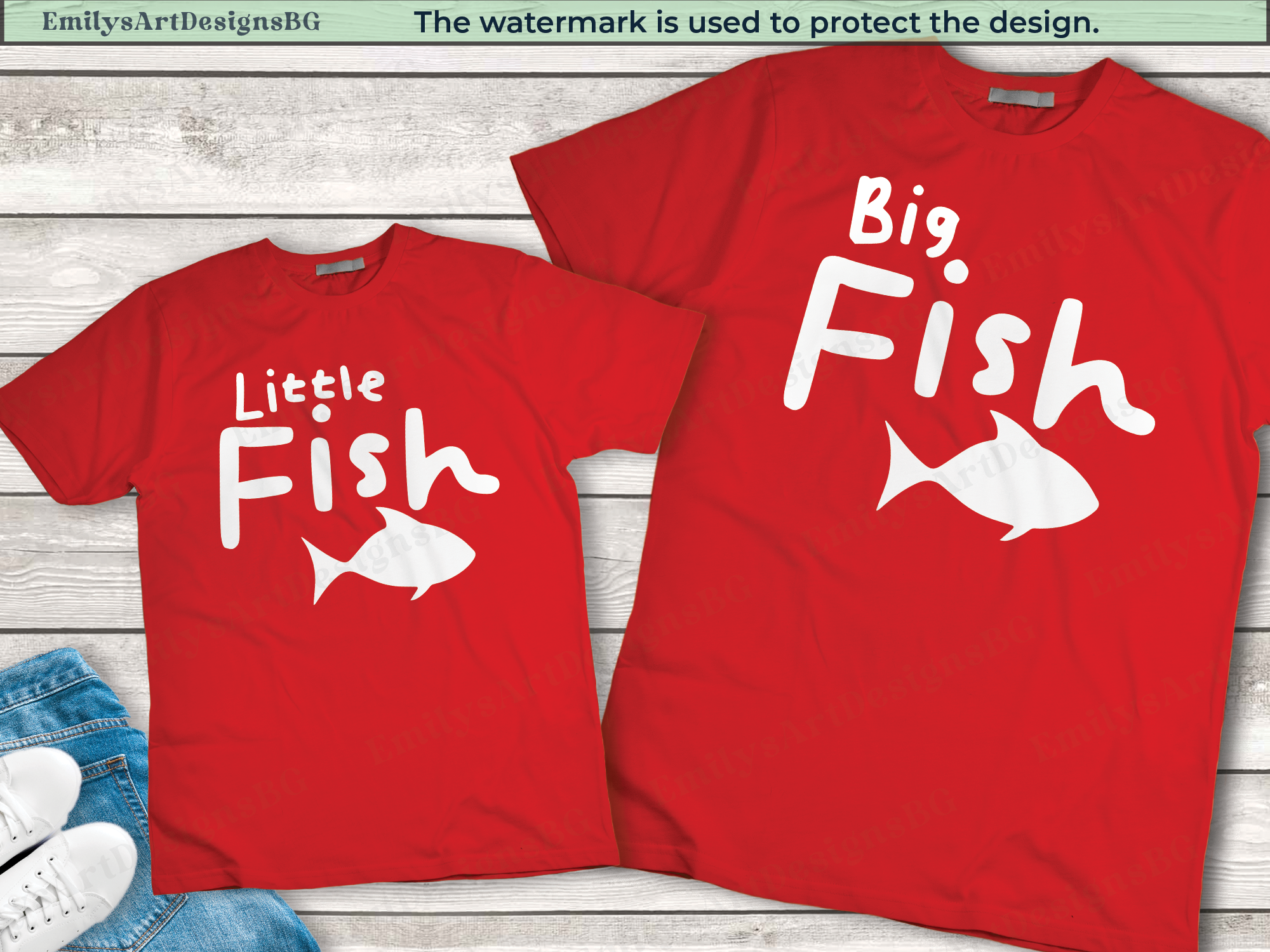 Big Fish Little FIsh - Father and Son Shirts