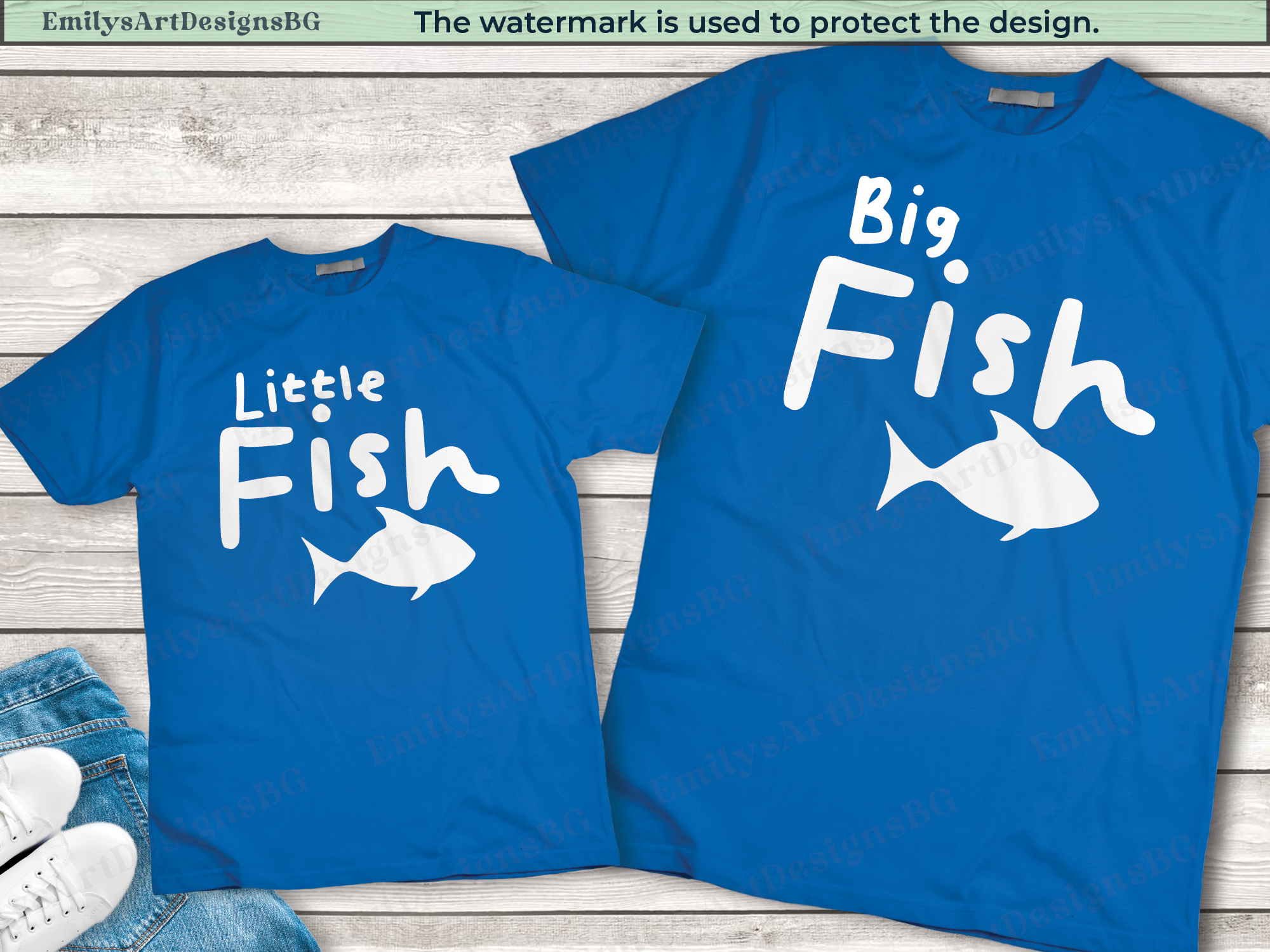 Big Fish Little FIsh - Father and Son Shirts