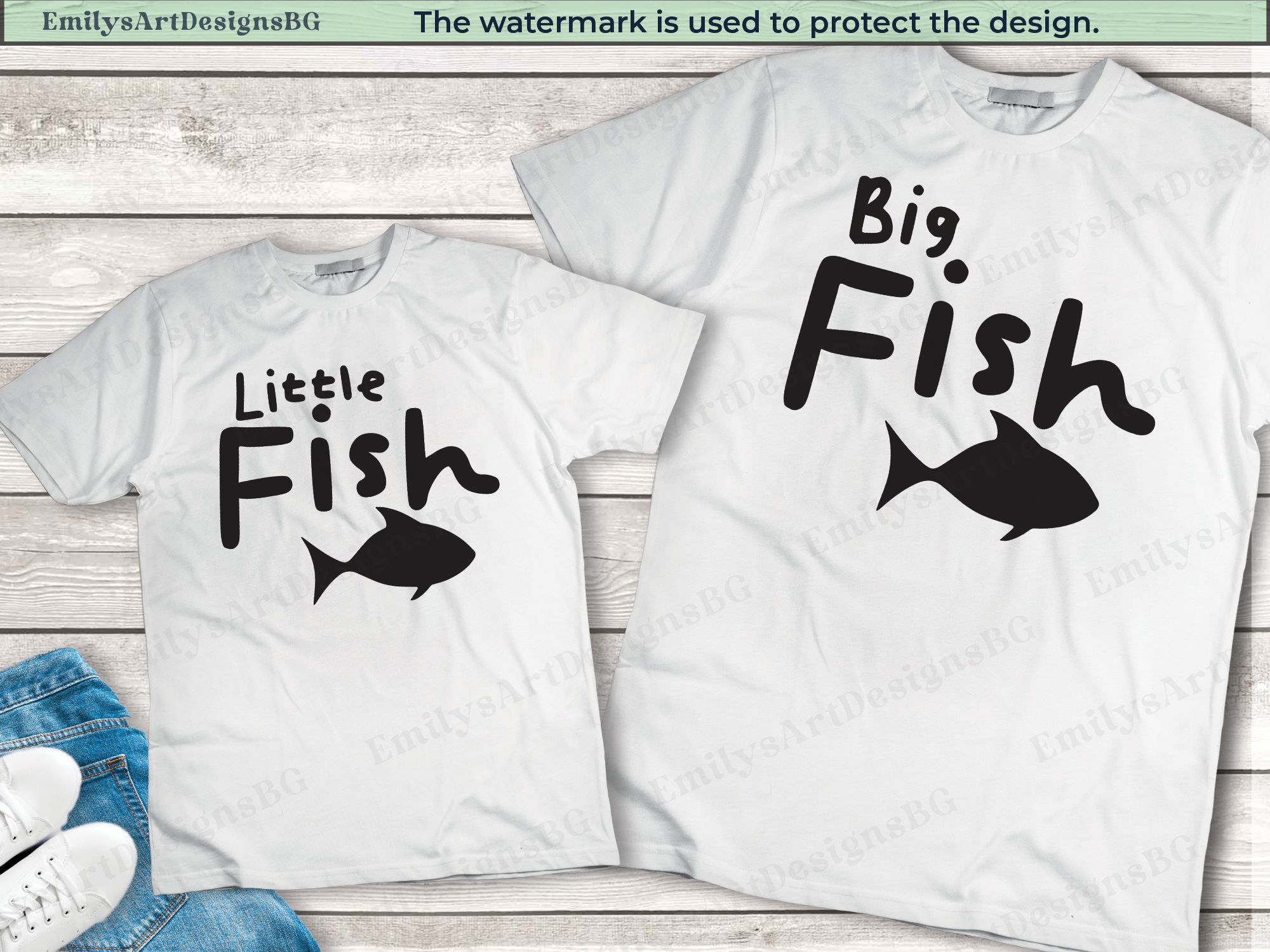 Big Fish Little FIsh - Father and Son Shirts