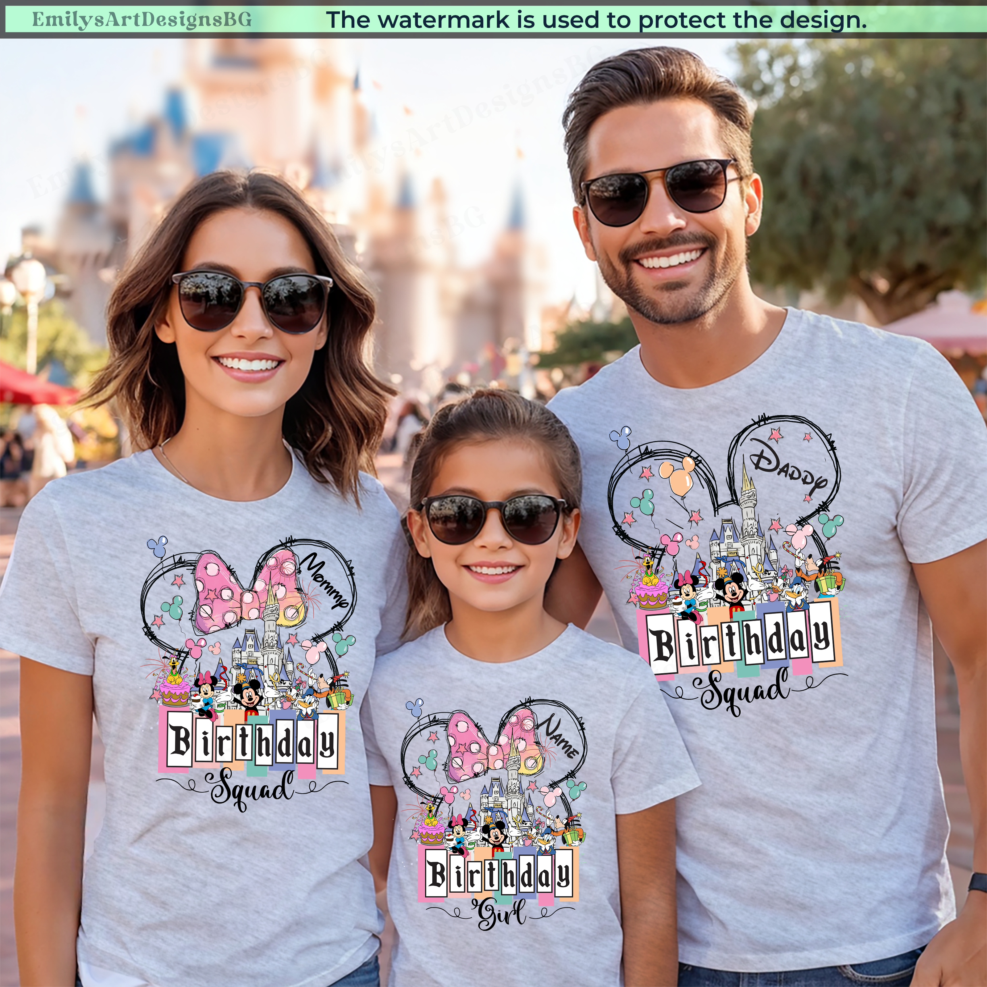 Custom Family Disneyland Birthday Girl Shirts