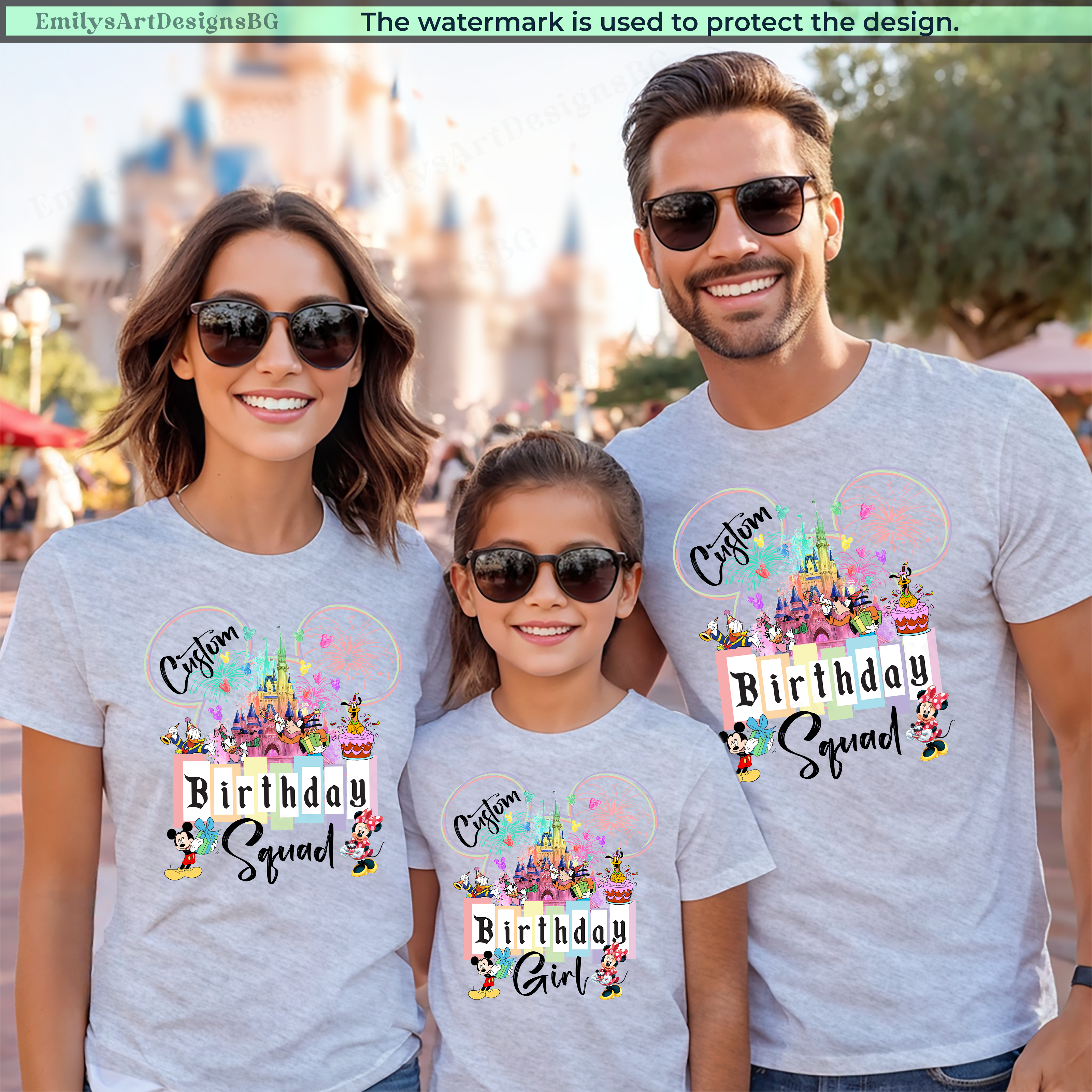 Disney Birthday Girl and Birthday Squad Shirts