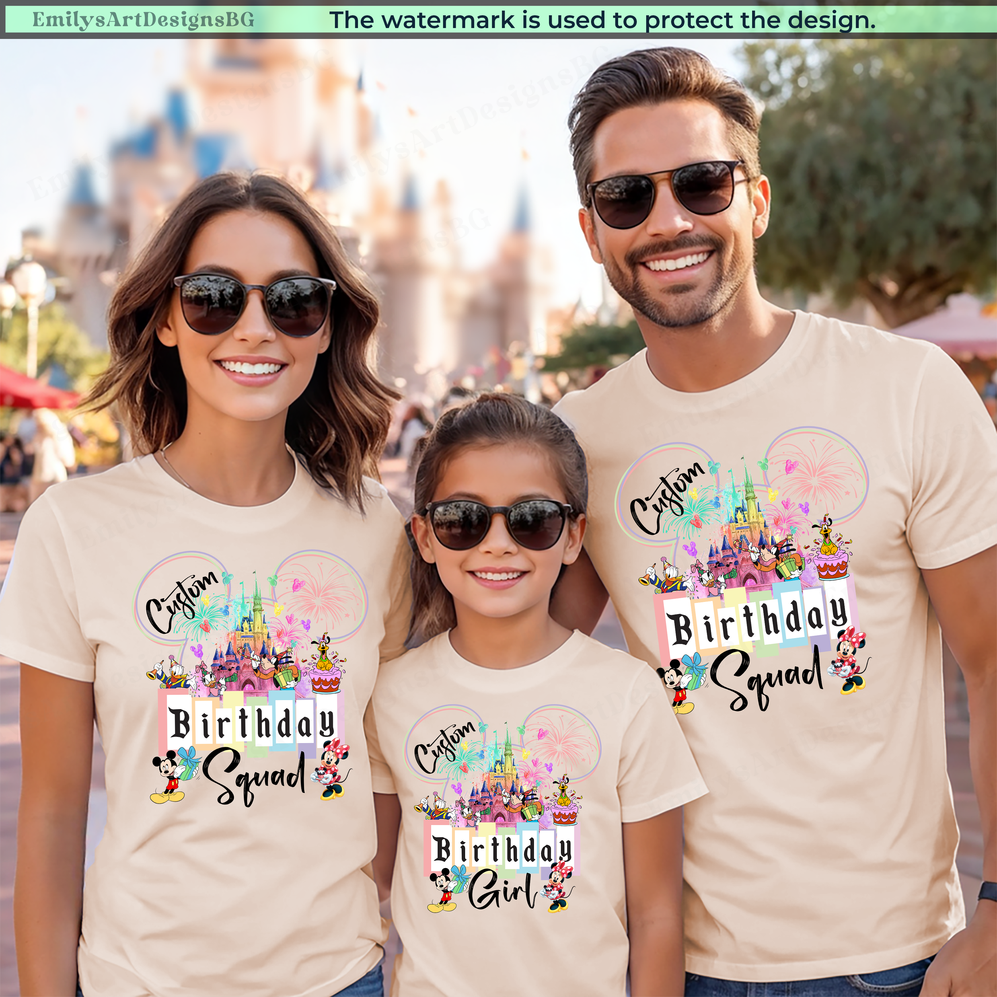 Disney Birthday Girl and Birthday Squad Shirts