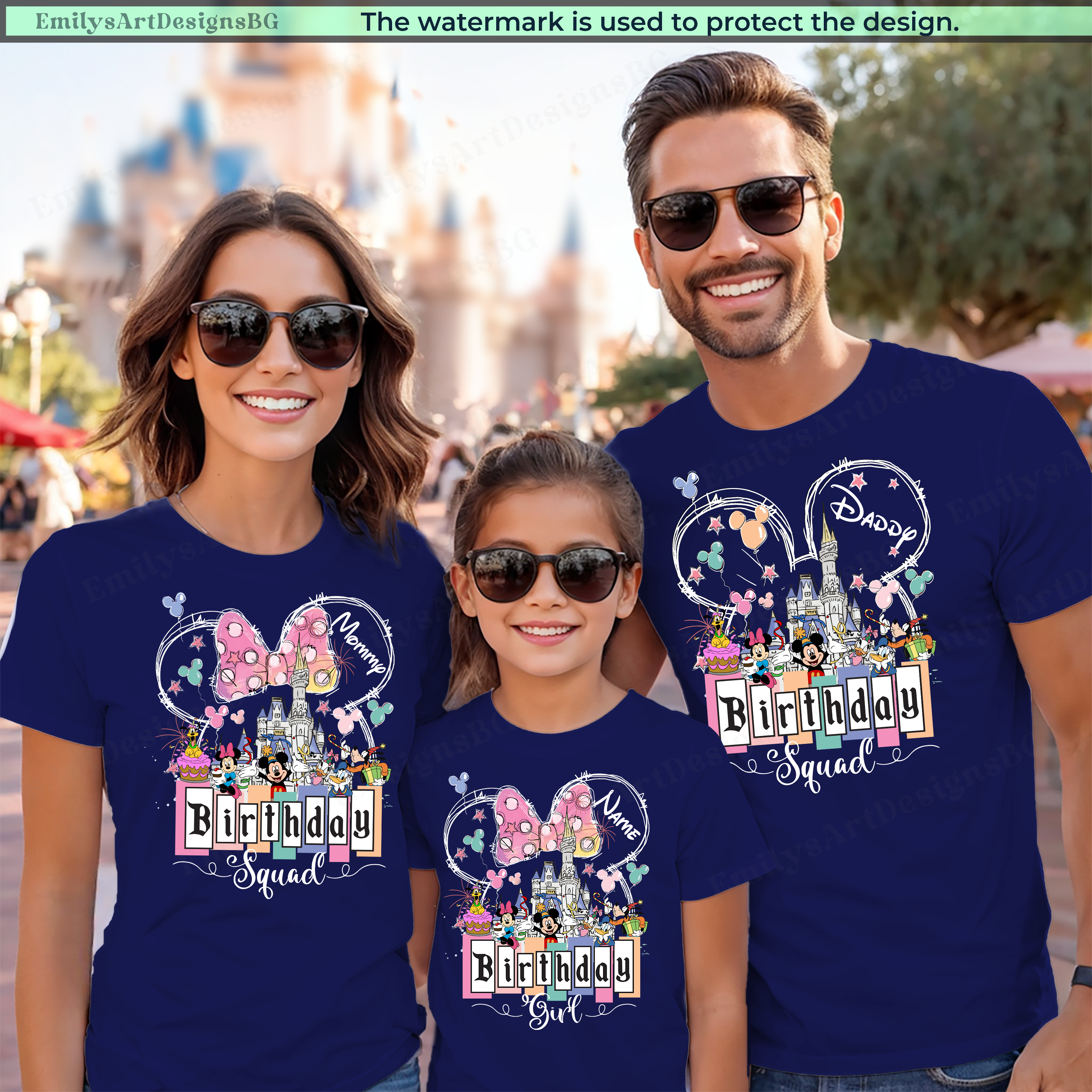 Custom Family Disneyland Birthday Girl Shirts