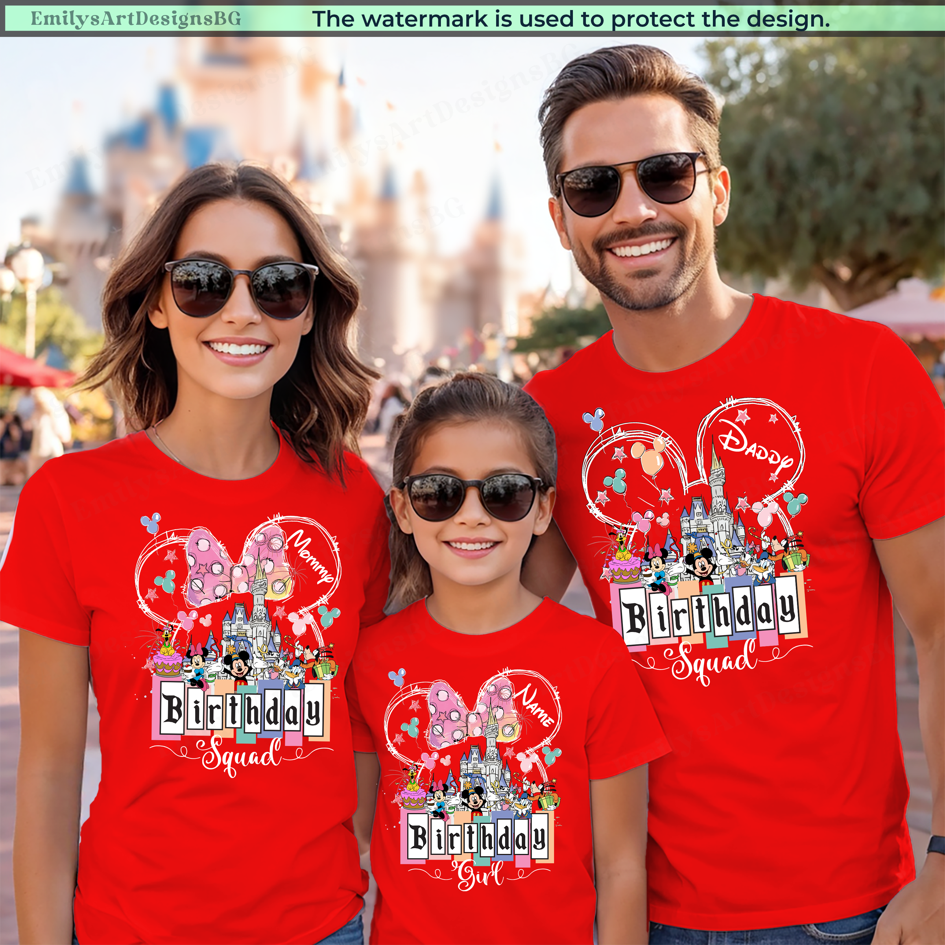 Custom Family Disneyland Birthday Girl Shirts