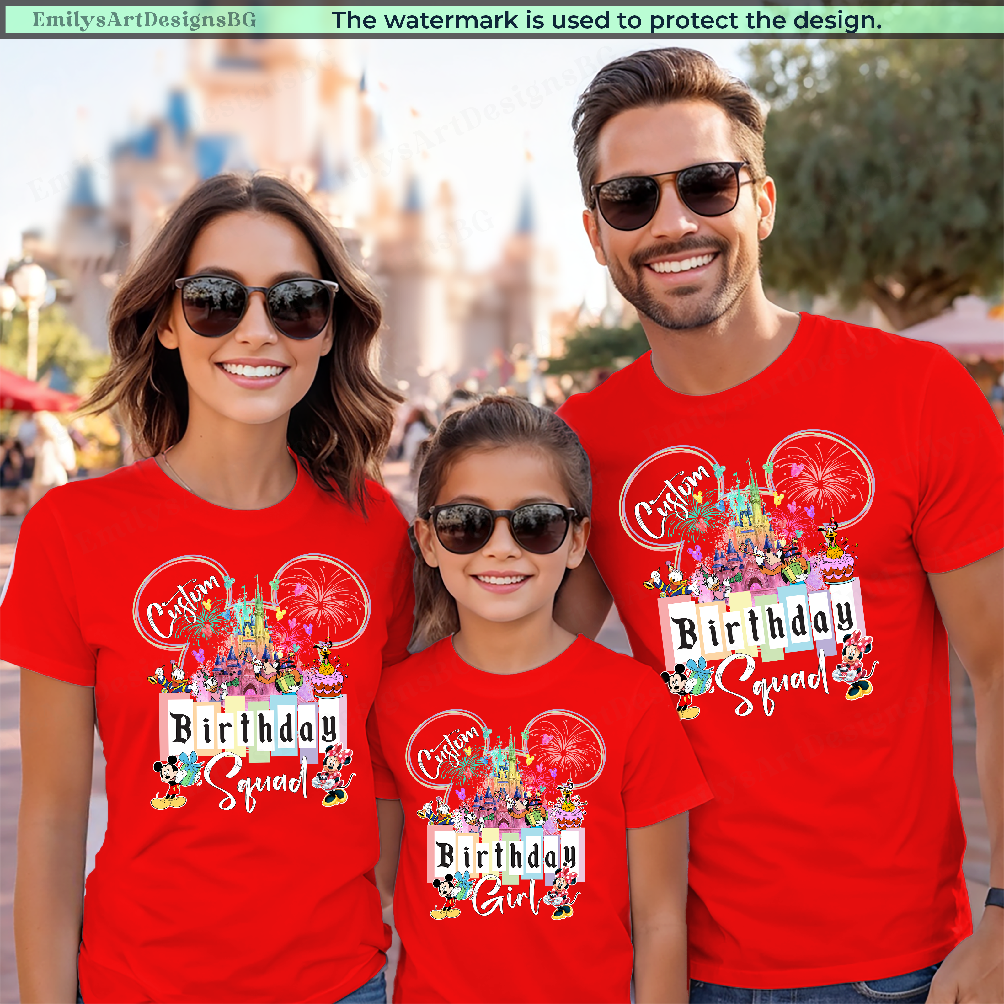 Disney Birthday Girl and Birthday Squad Shirts