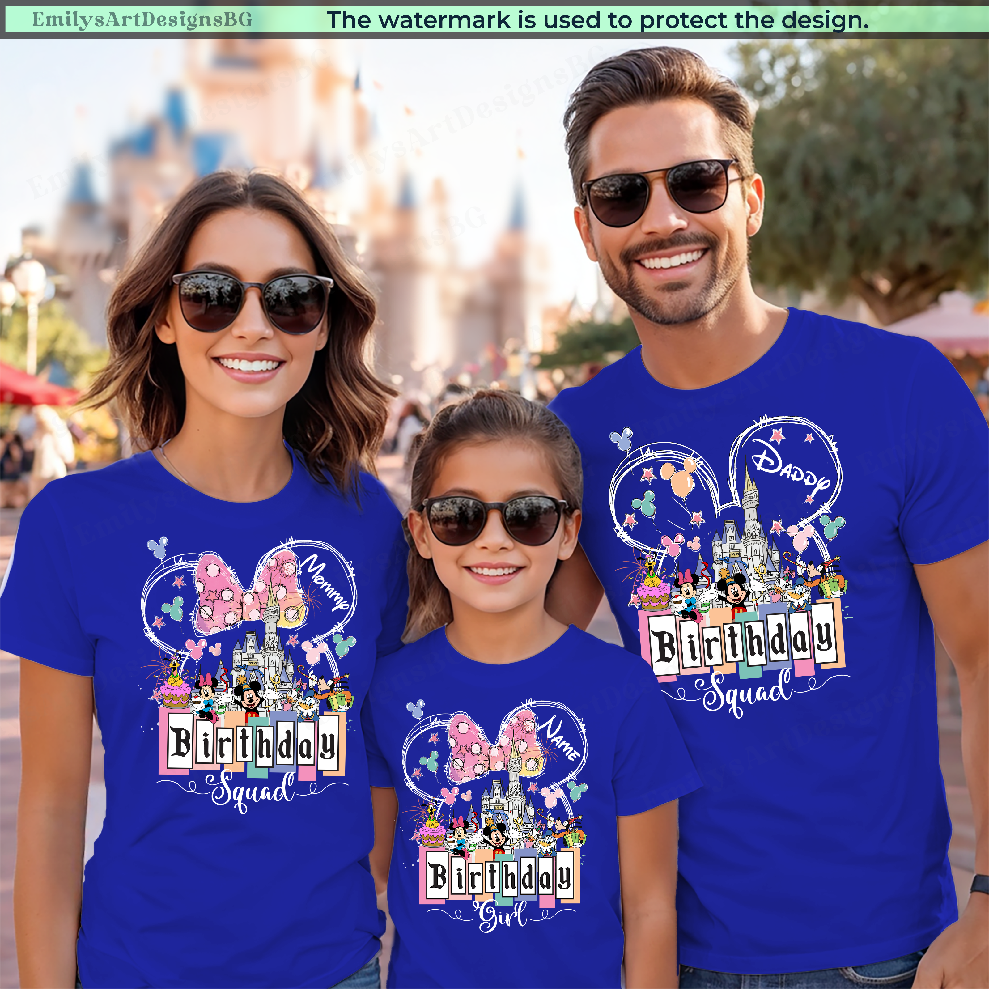 Custom Family Disneyland Birthday Girl Shirts