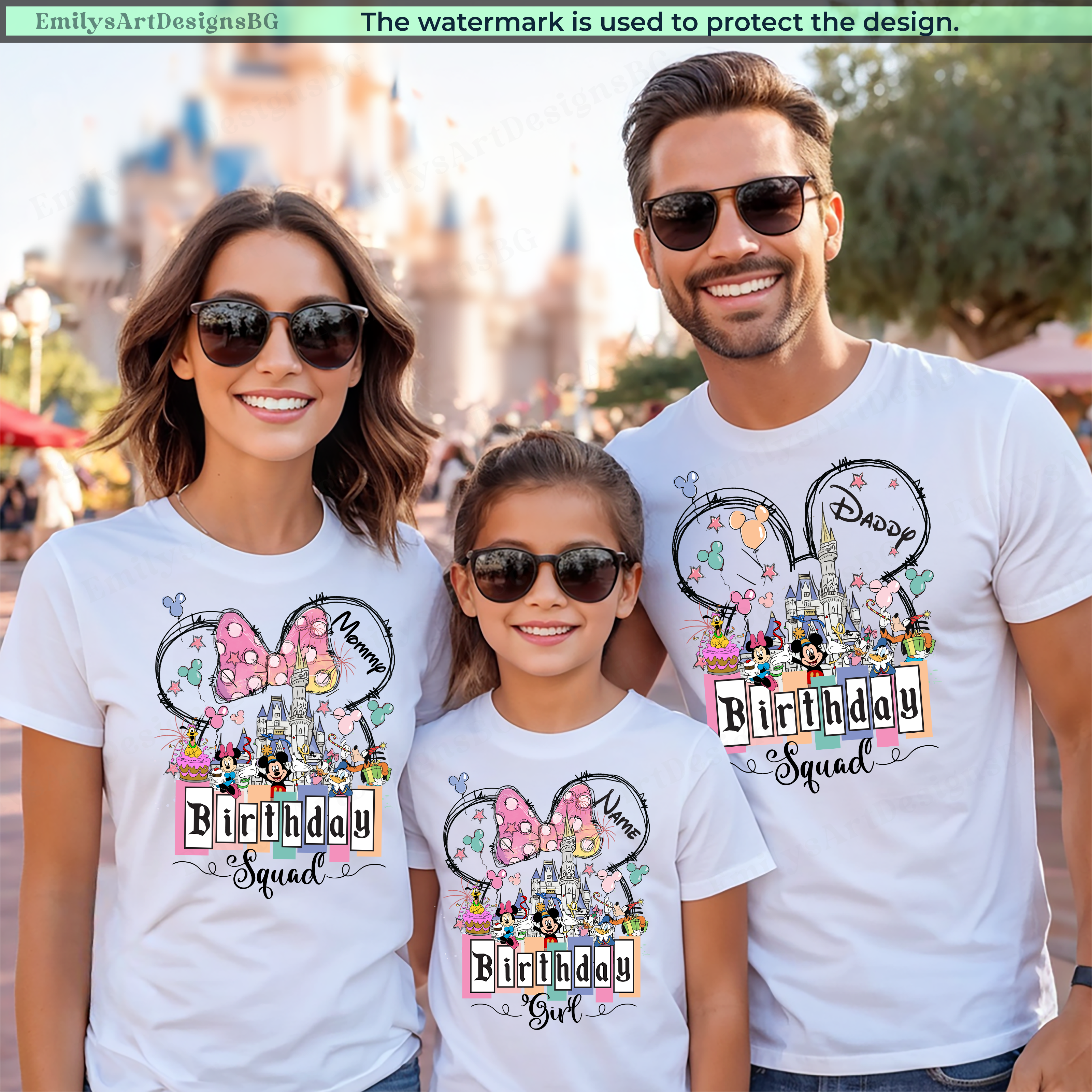 Custom Family Disneyland Birthday Girl Shirts