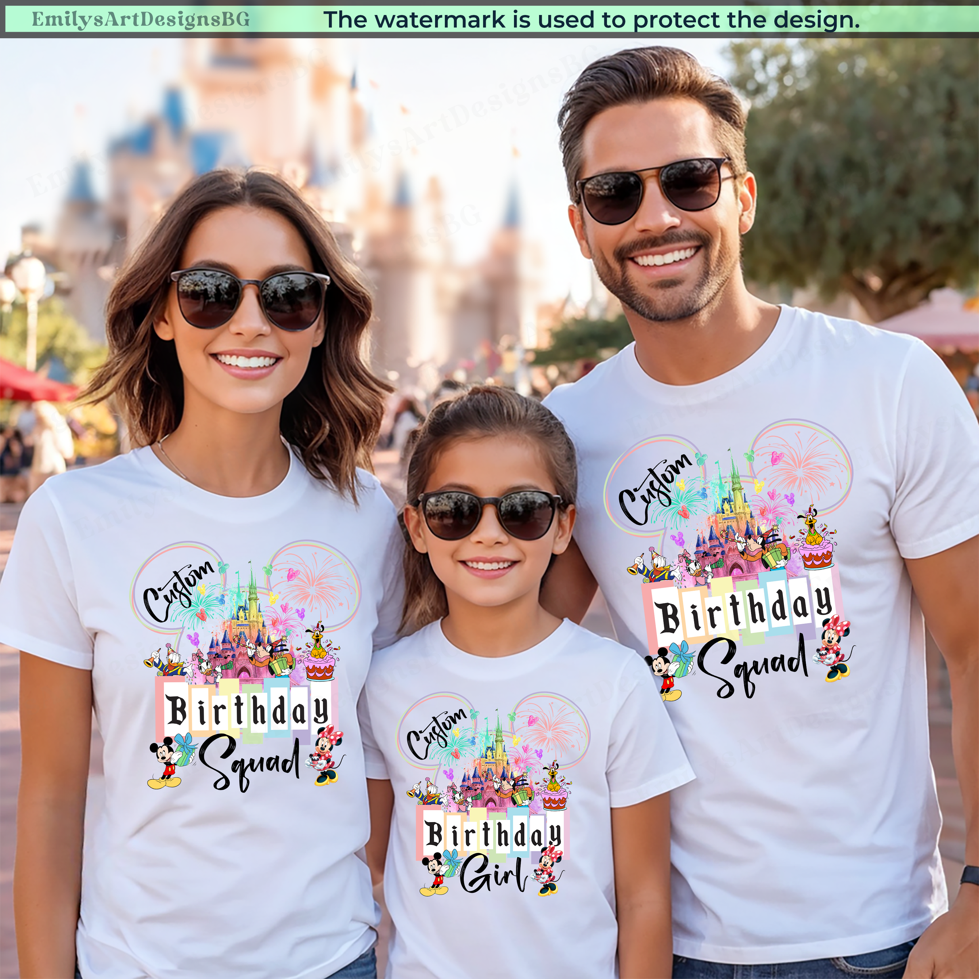 Disney Birthday Girl and Birthday Squad Shirts