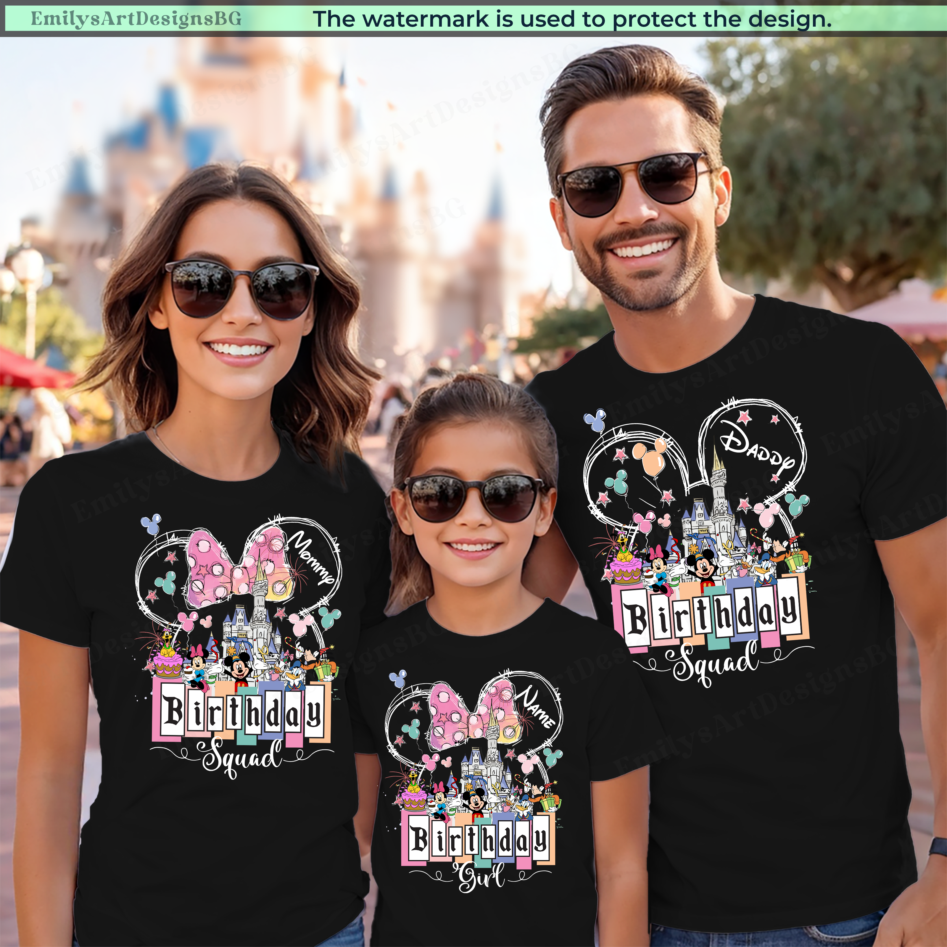 Custom Family Disneyland Birthday Girl Shirts