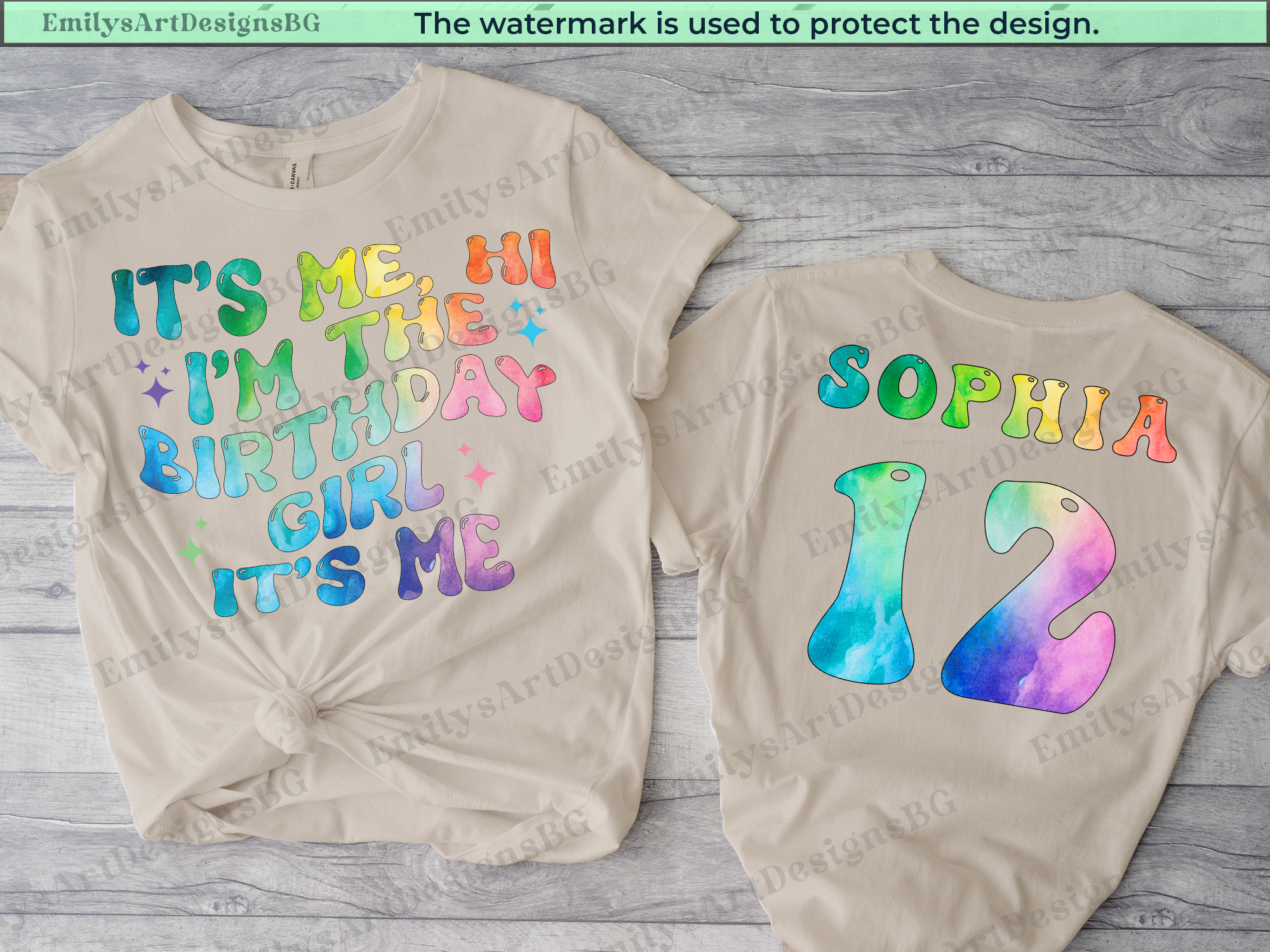 Personalized Birthday Girl Shirt With Name Age T-Shirt