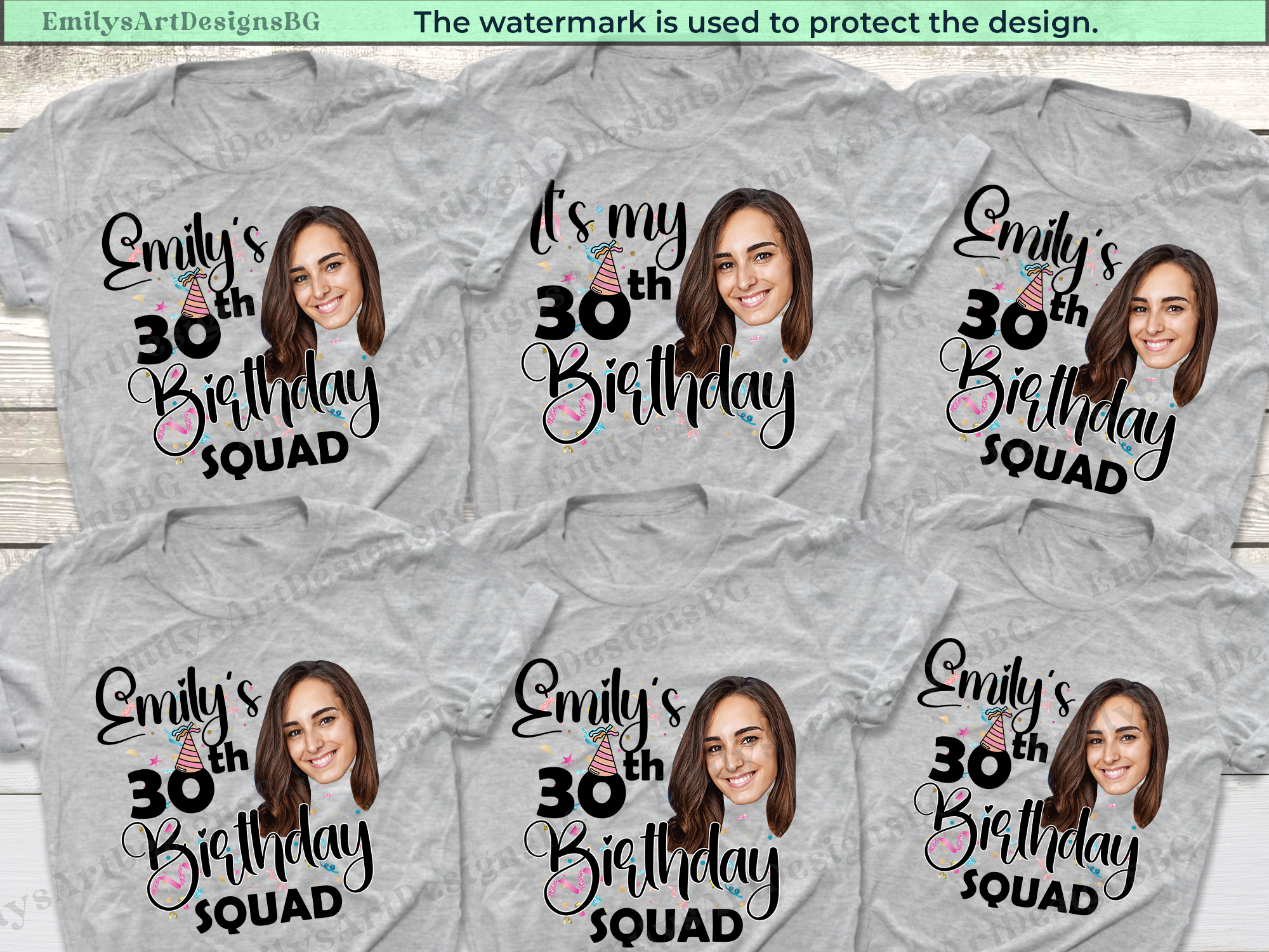 Funny Custom Face Birthday Girl Shirts