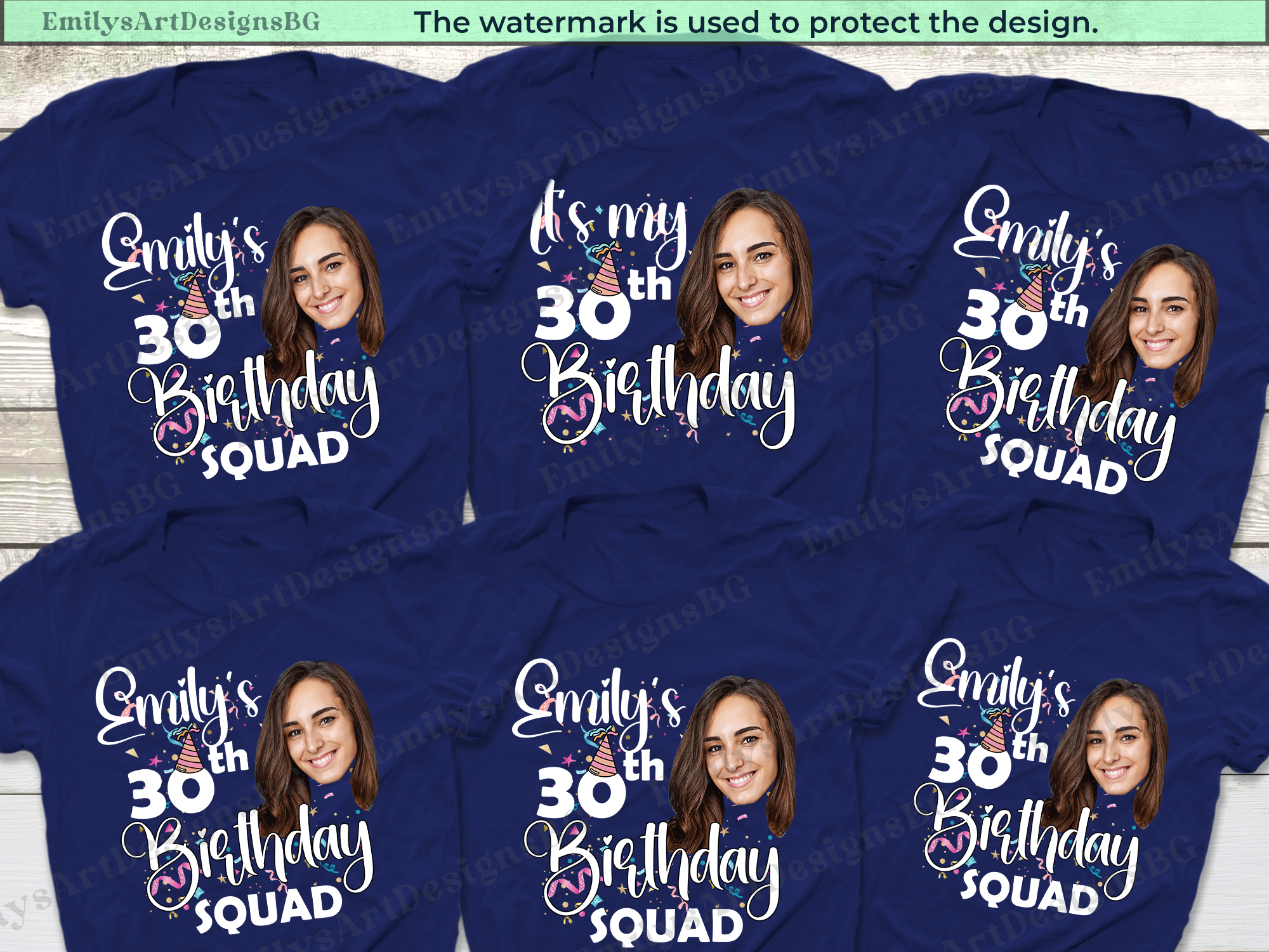 Funny Custom Face Birthday Girl Shirts