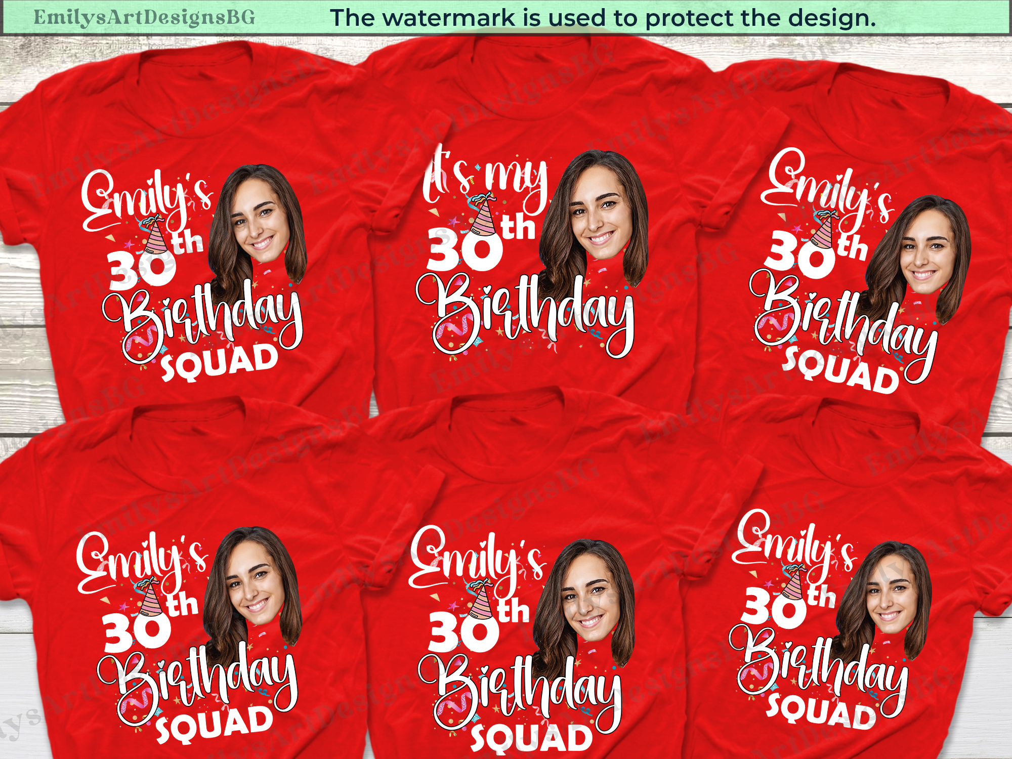 Funny Custom Face Birthday Girl Shirts