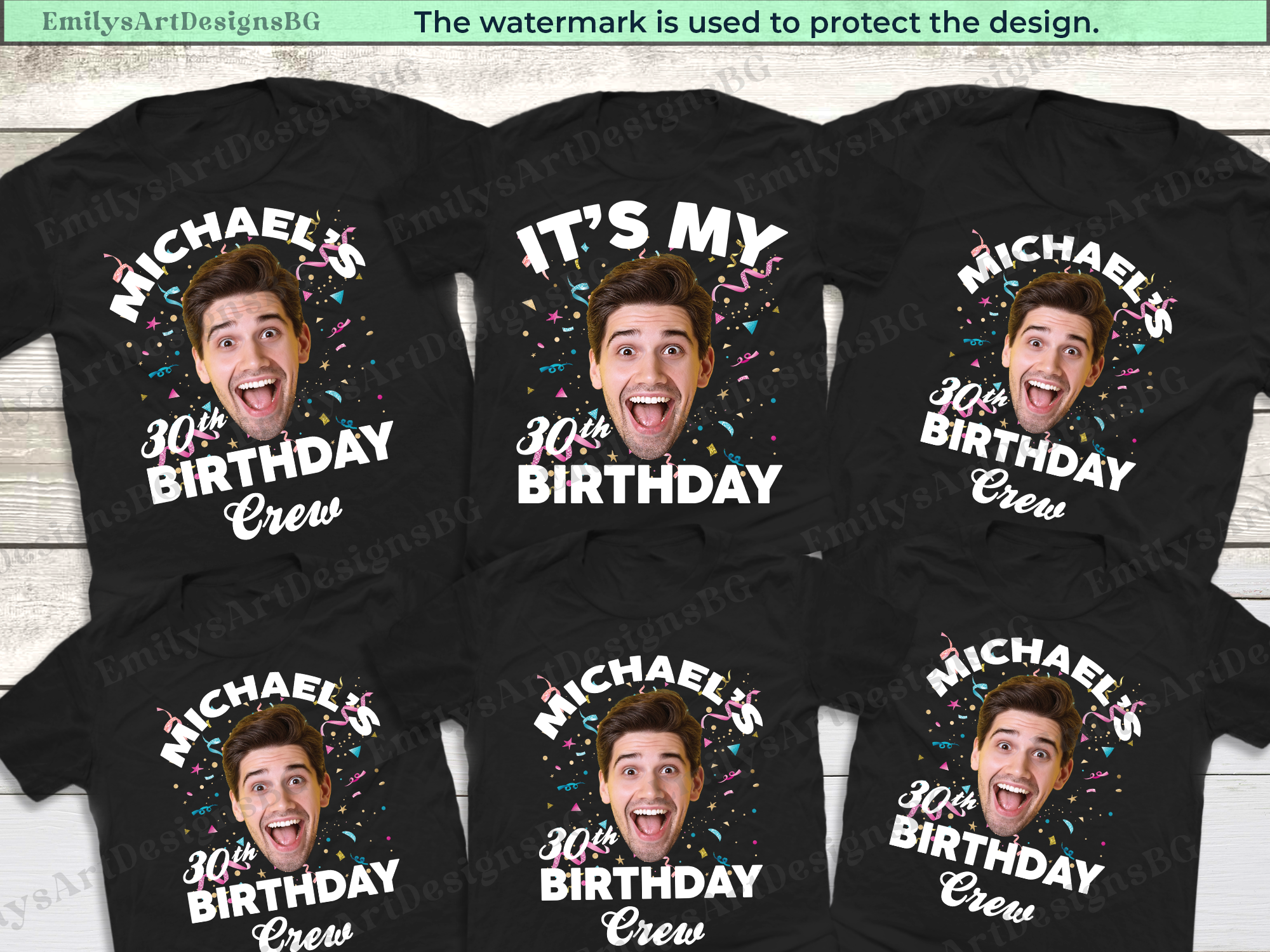 Funny Custom Face Birthday Boy Shirts