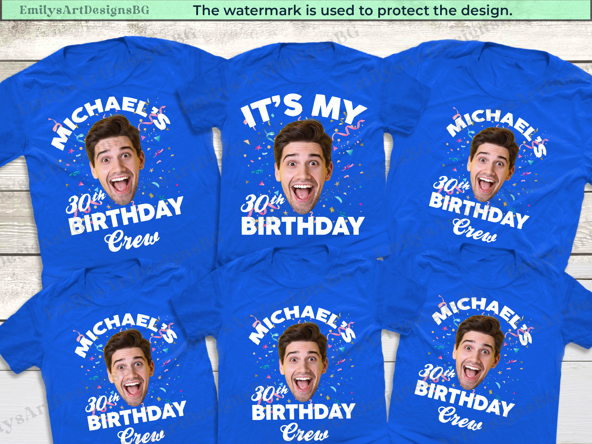 Funny Custom Face Birthday Boy Shirts