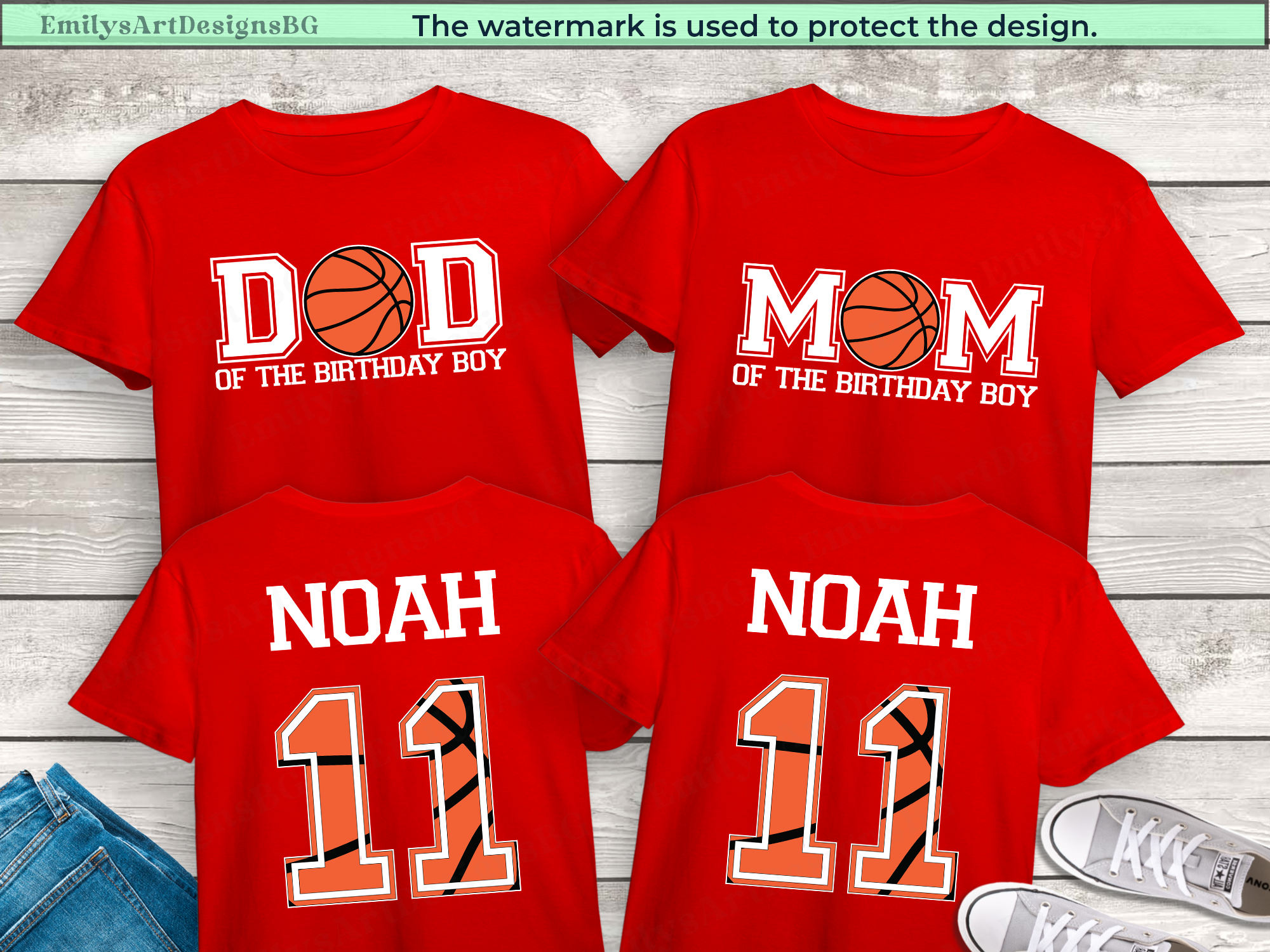 Custom Basketball Mom and Dad T-shirt