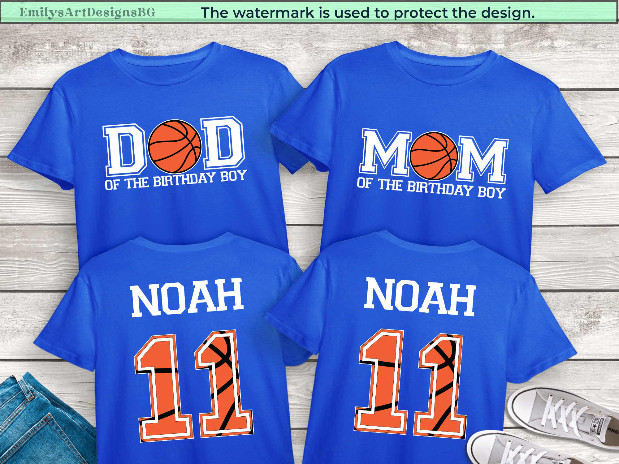 Custom Basketball Mom and Dad T-shirt